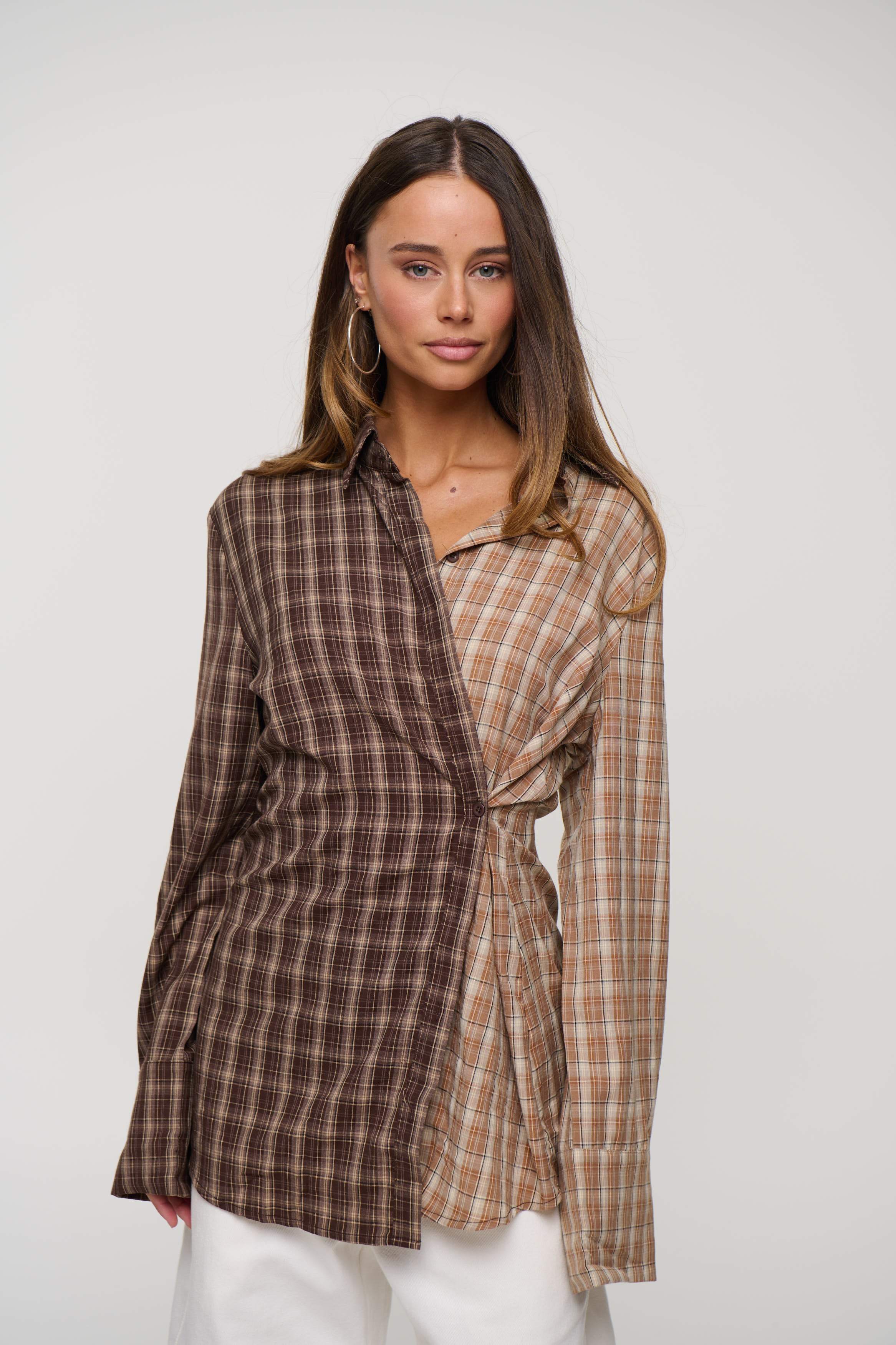 Tully Checkered Shirt Mocca