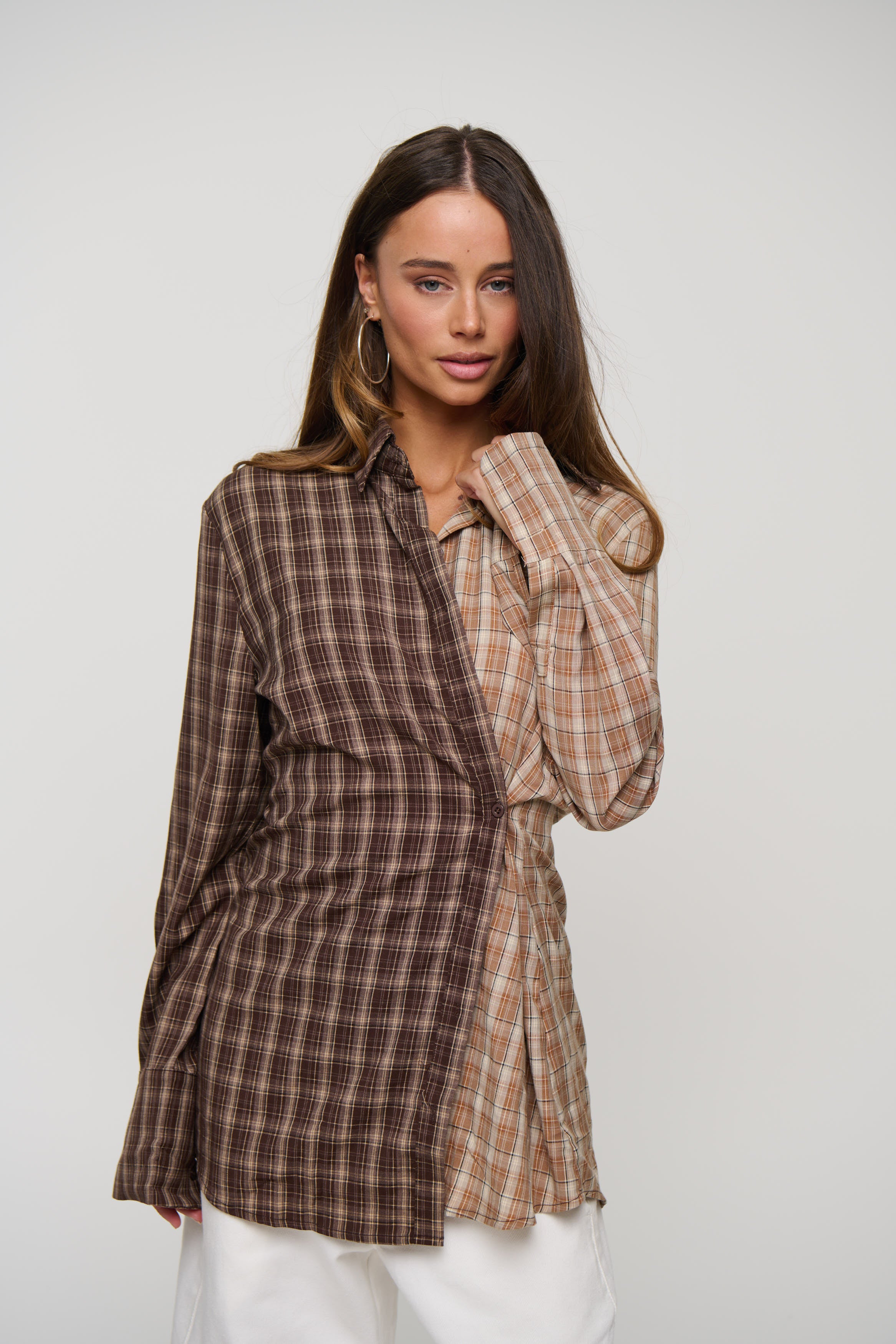 Tully Checkered Shirt Mocca