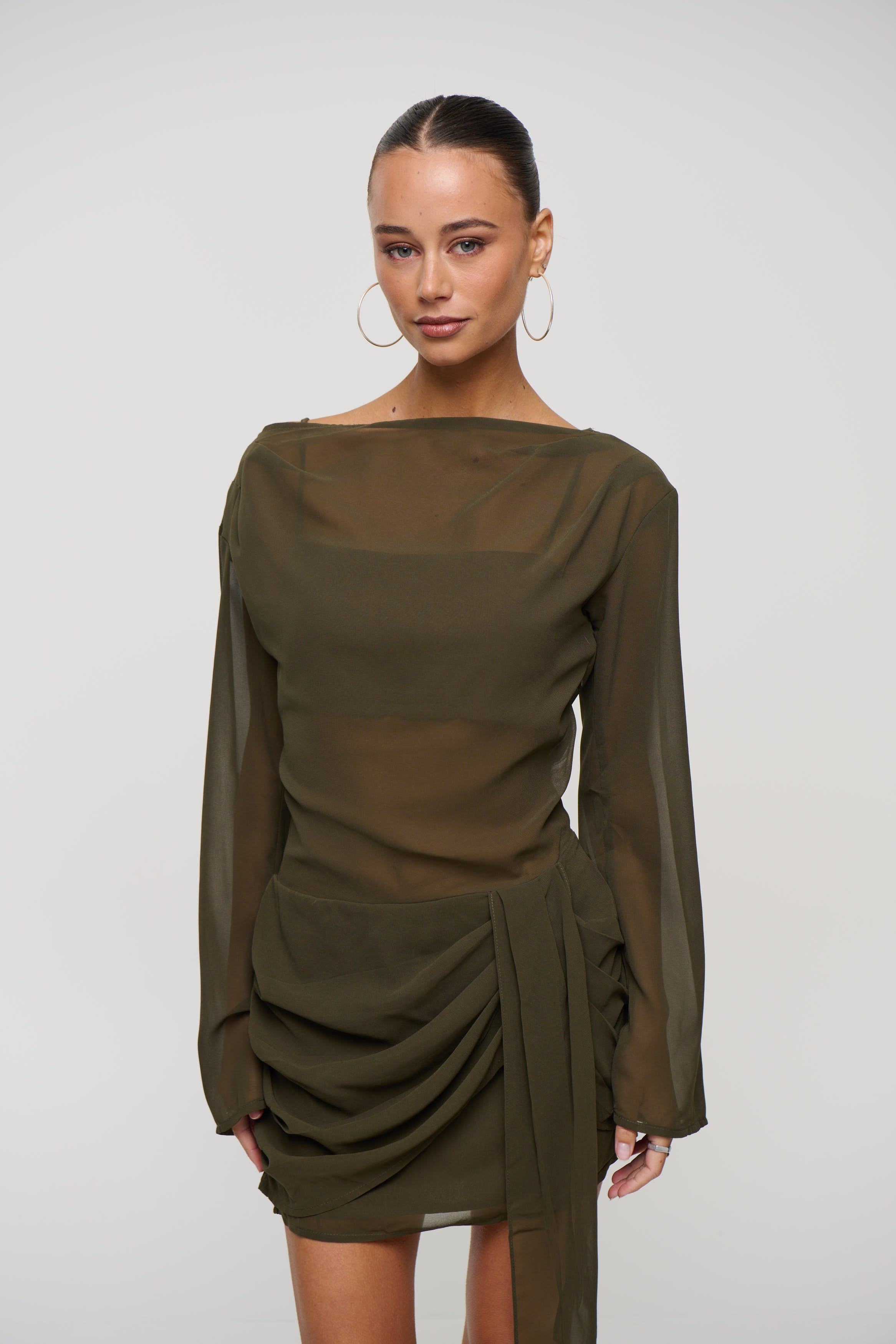 Lake Mini Dress Khaki