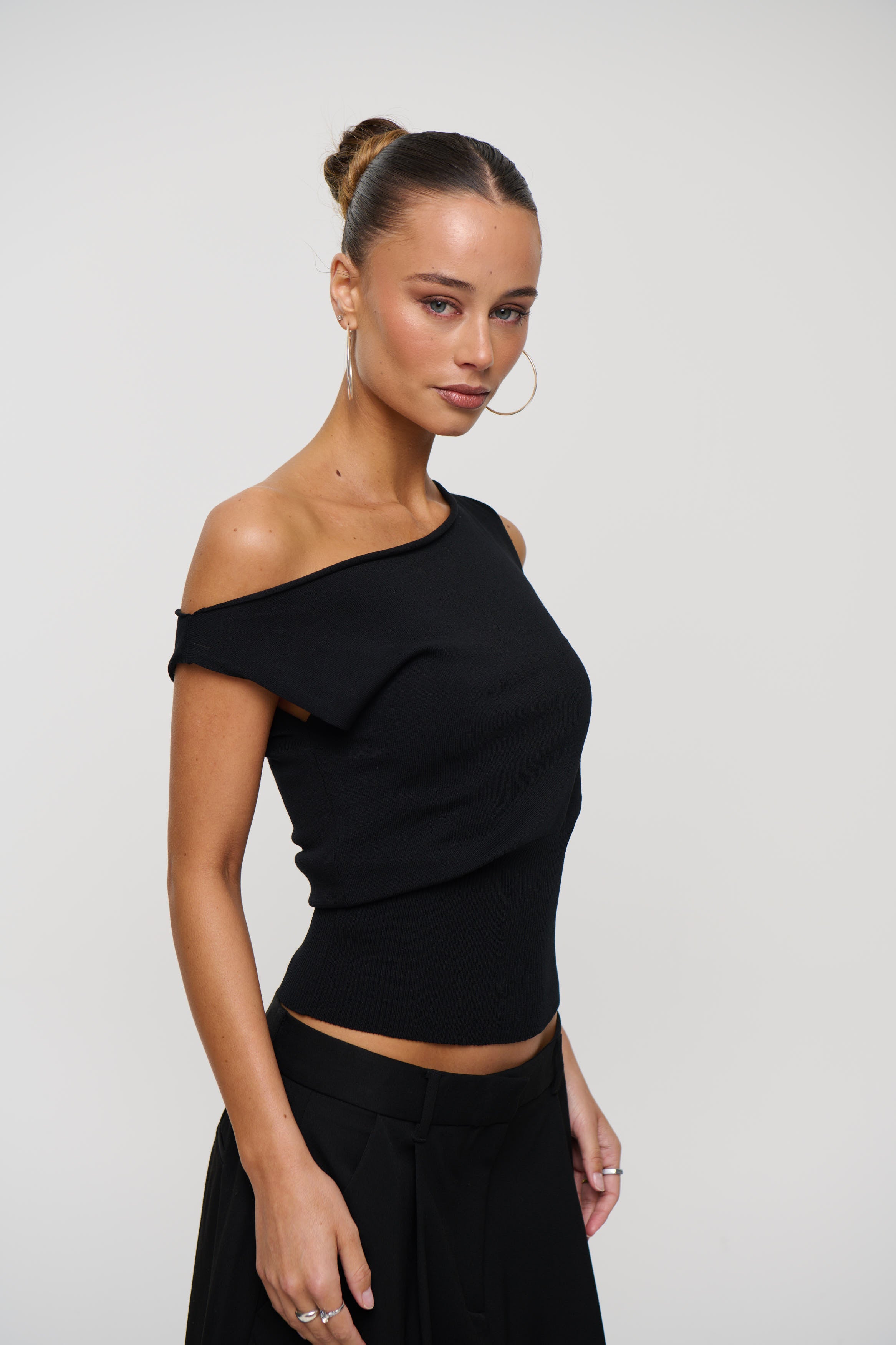 Sailor Knit Top Black