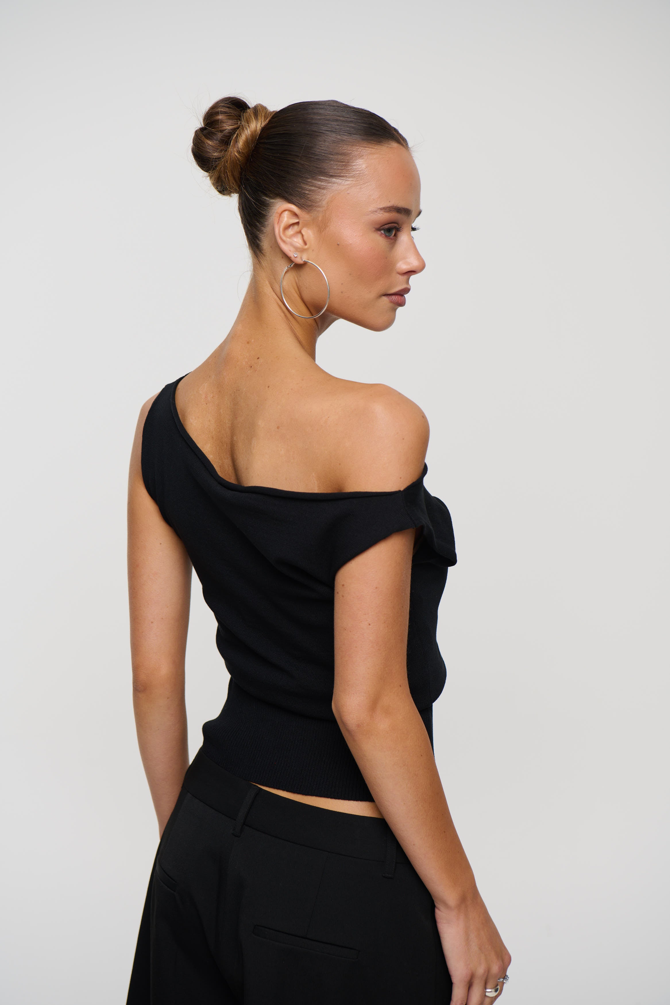 Sailor Knit Top Black