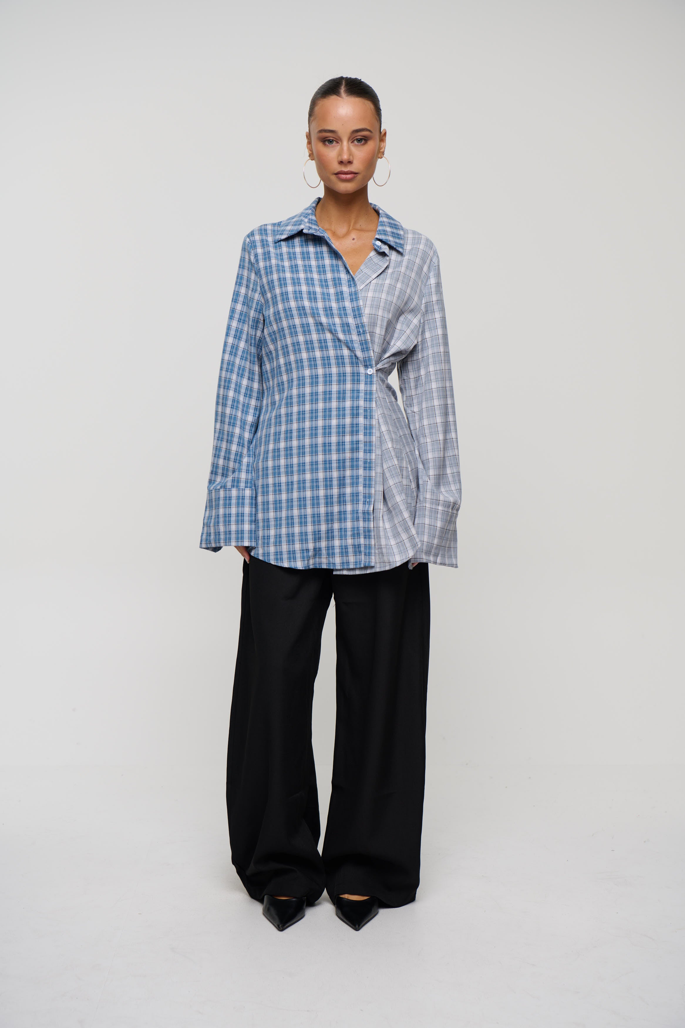 Tully Checkered Shirt Blue