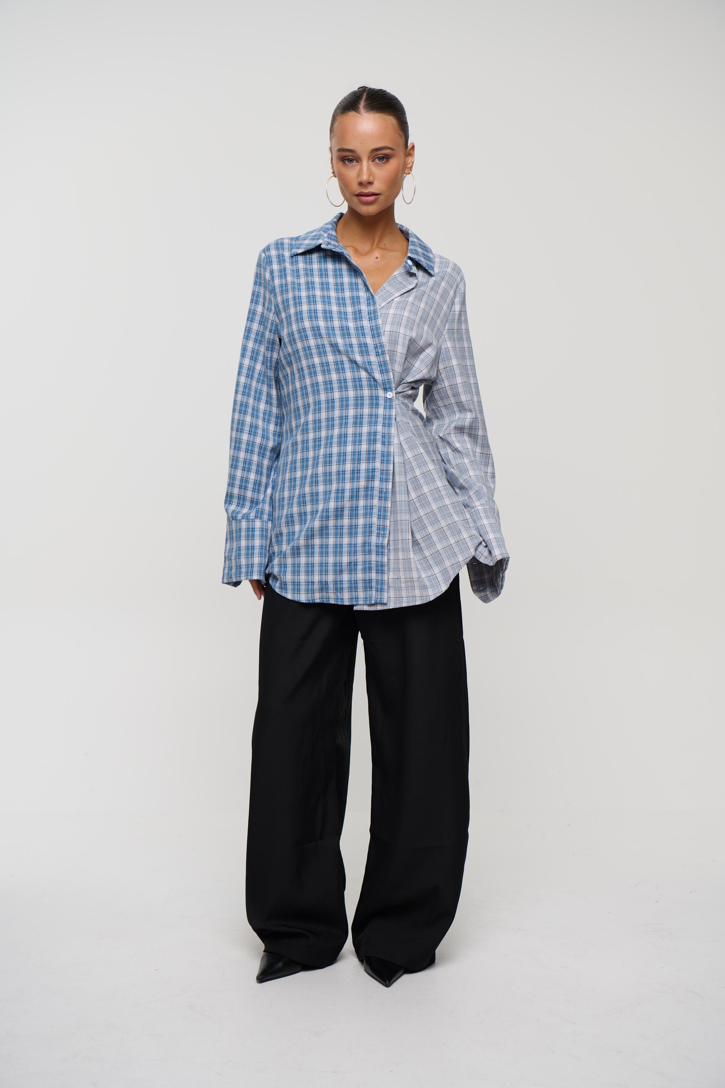 Tully Checkered Shirt Blue