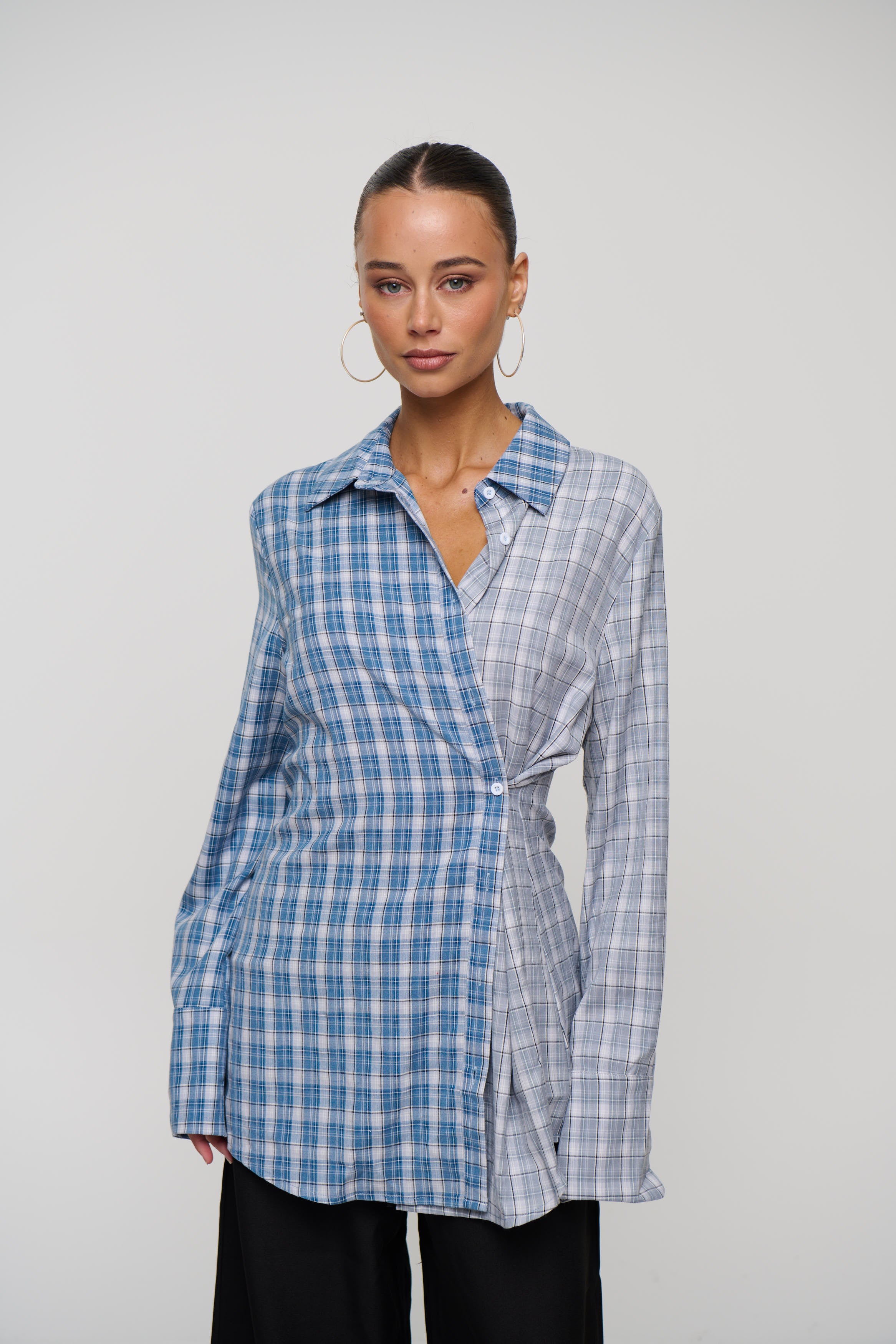 Tully Checkered Shirt Blue