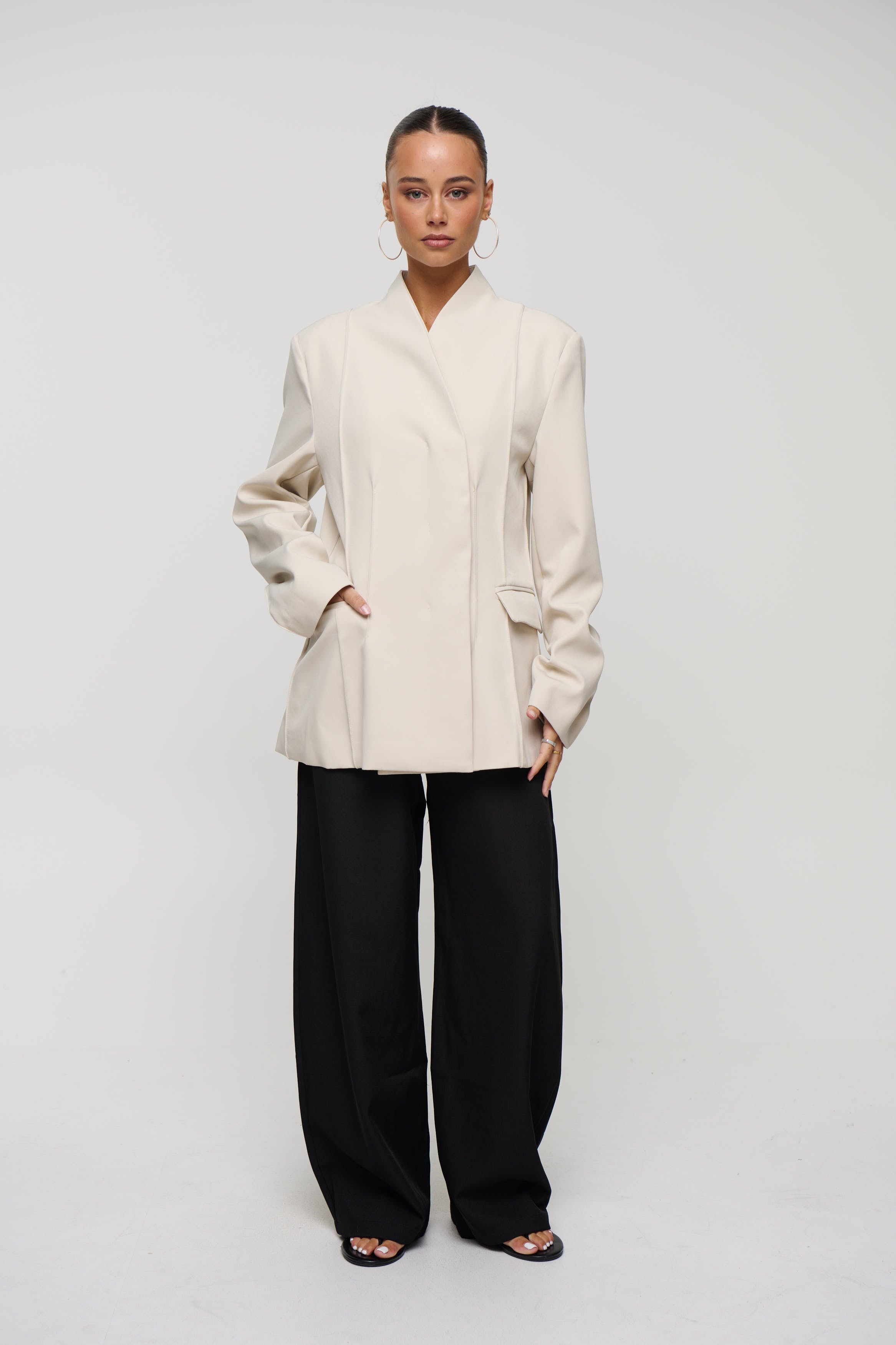 Lenia Blazer Stone