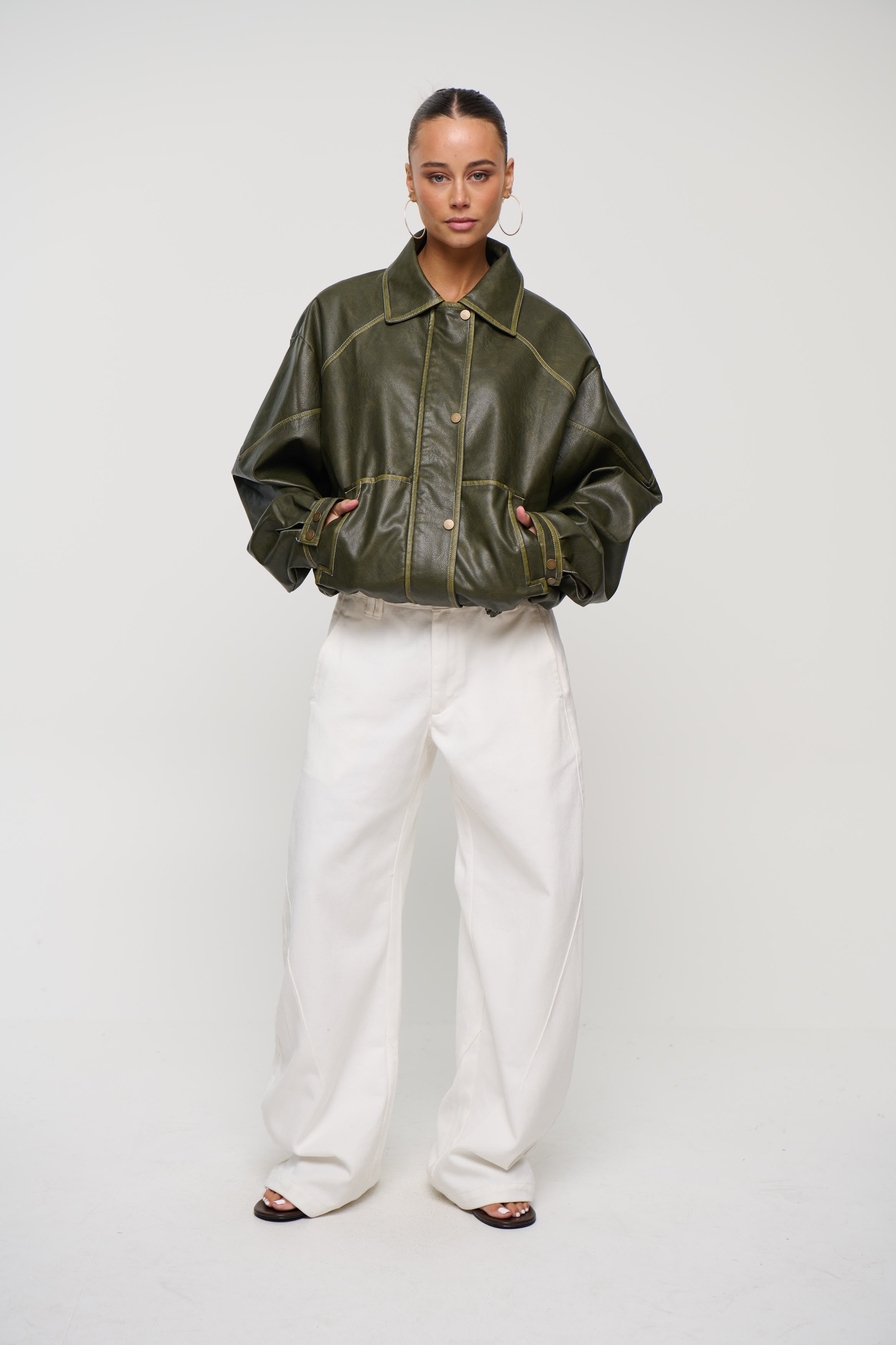Jorja Bomber Jacket Army