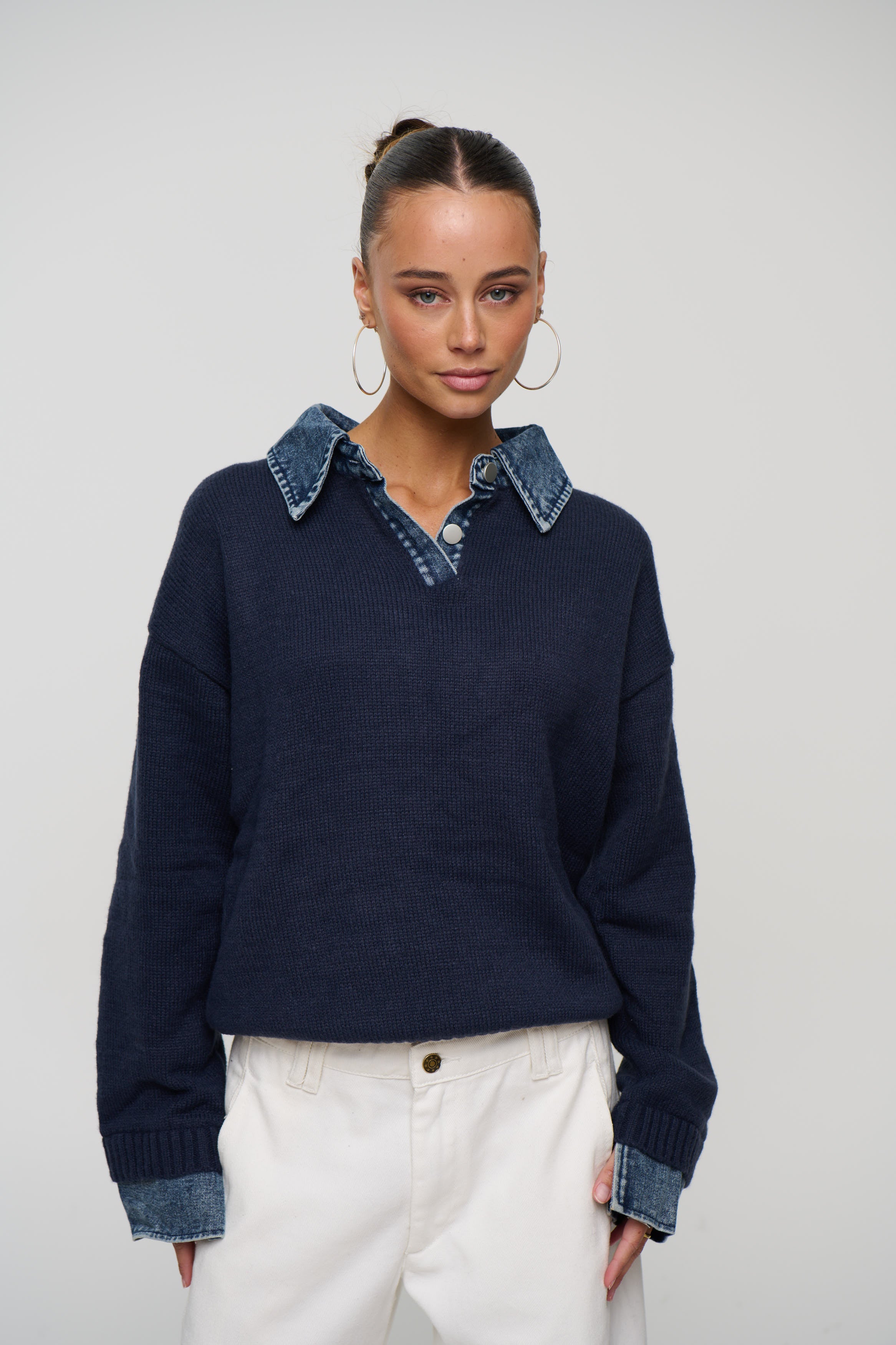 Marita Knit Jumper Navy