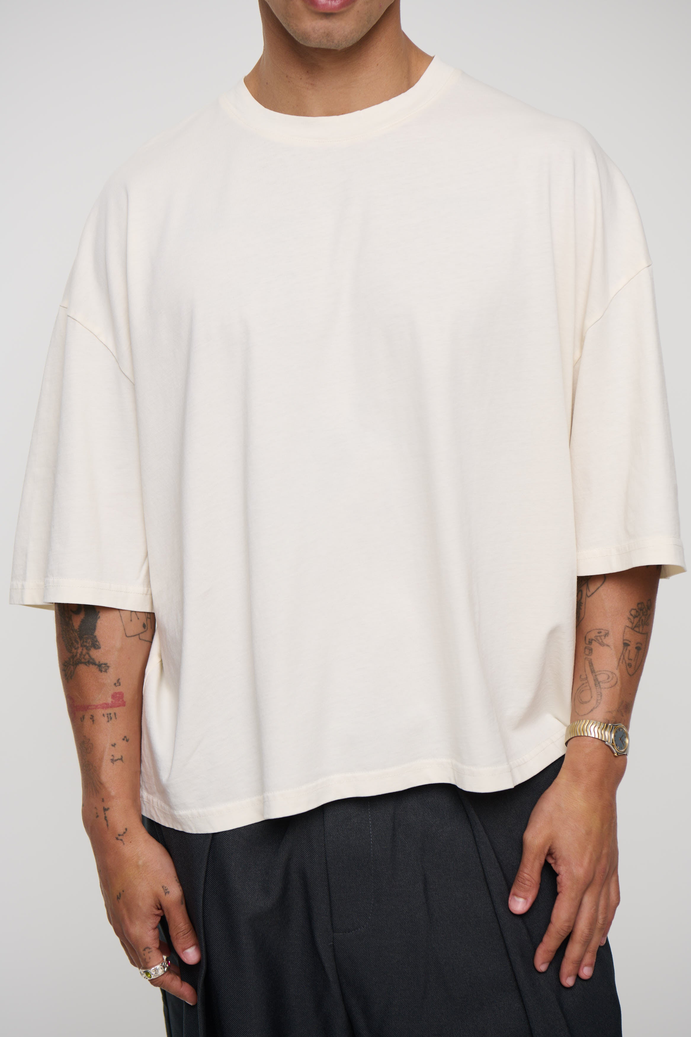 NTH Crop Box Tee Ivory