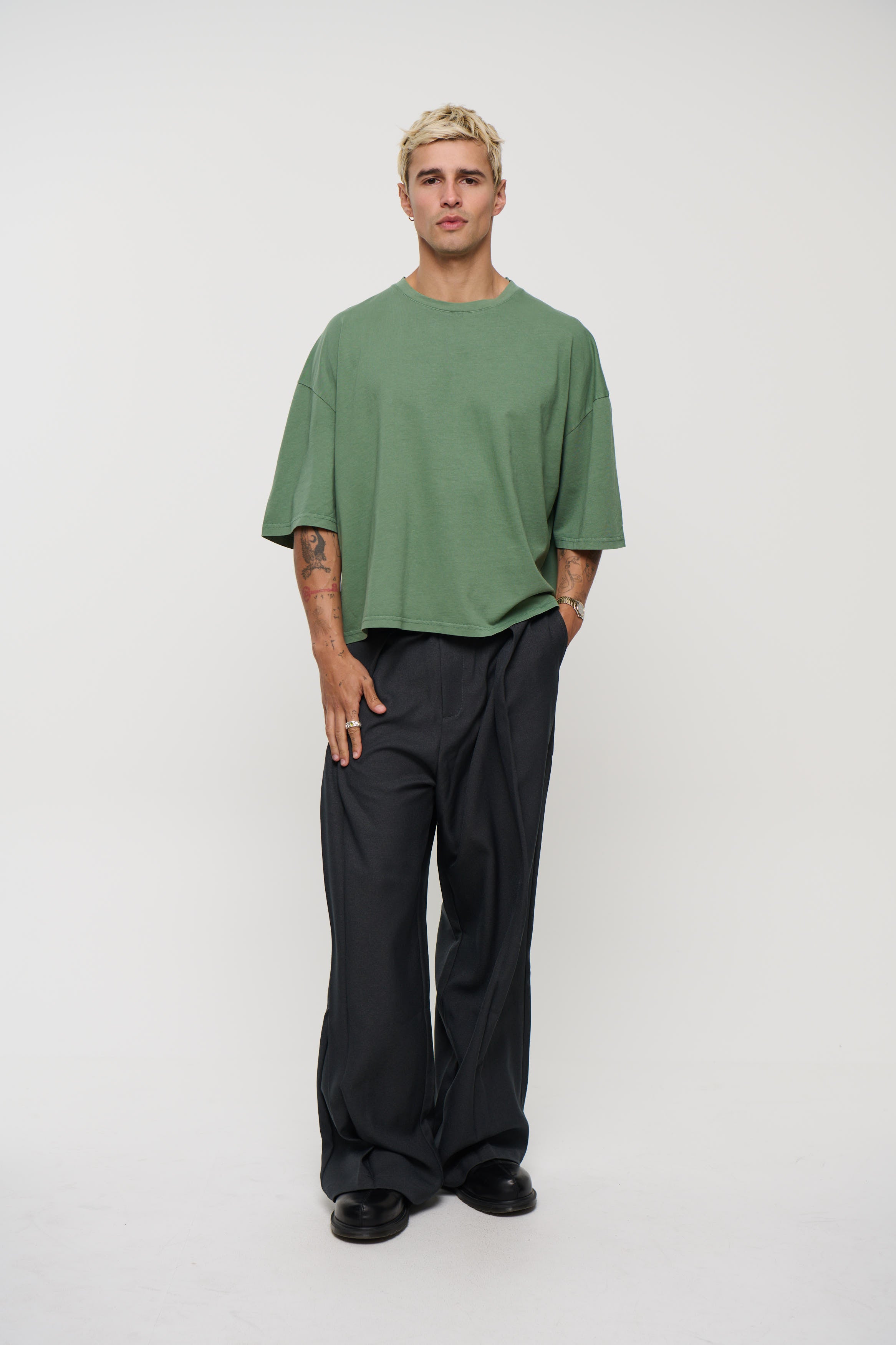 NTH Crop Box Tee Pine