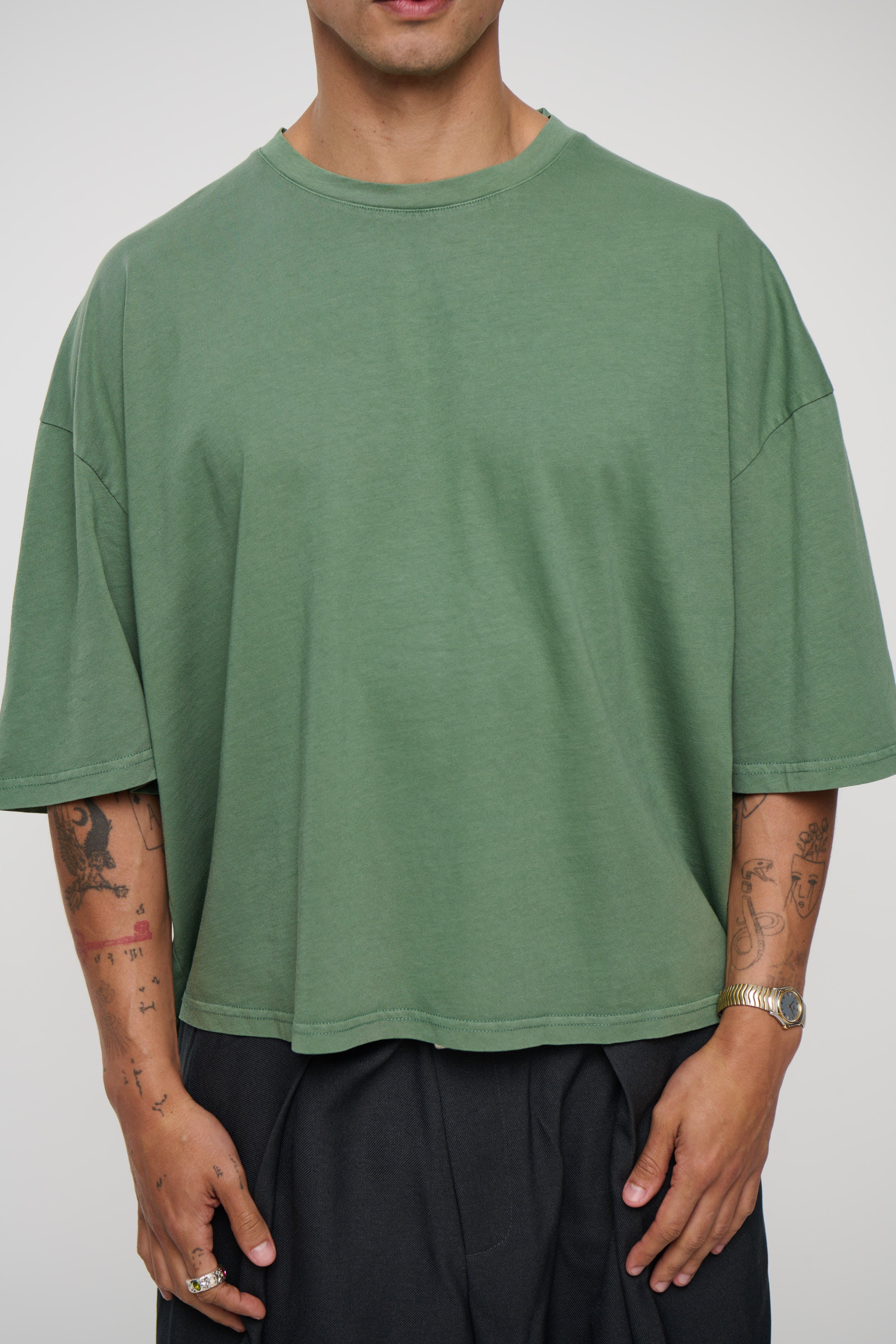 NTH Crop Box Tee Pine