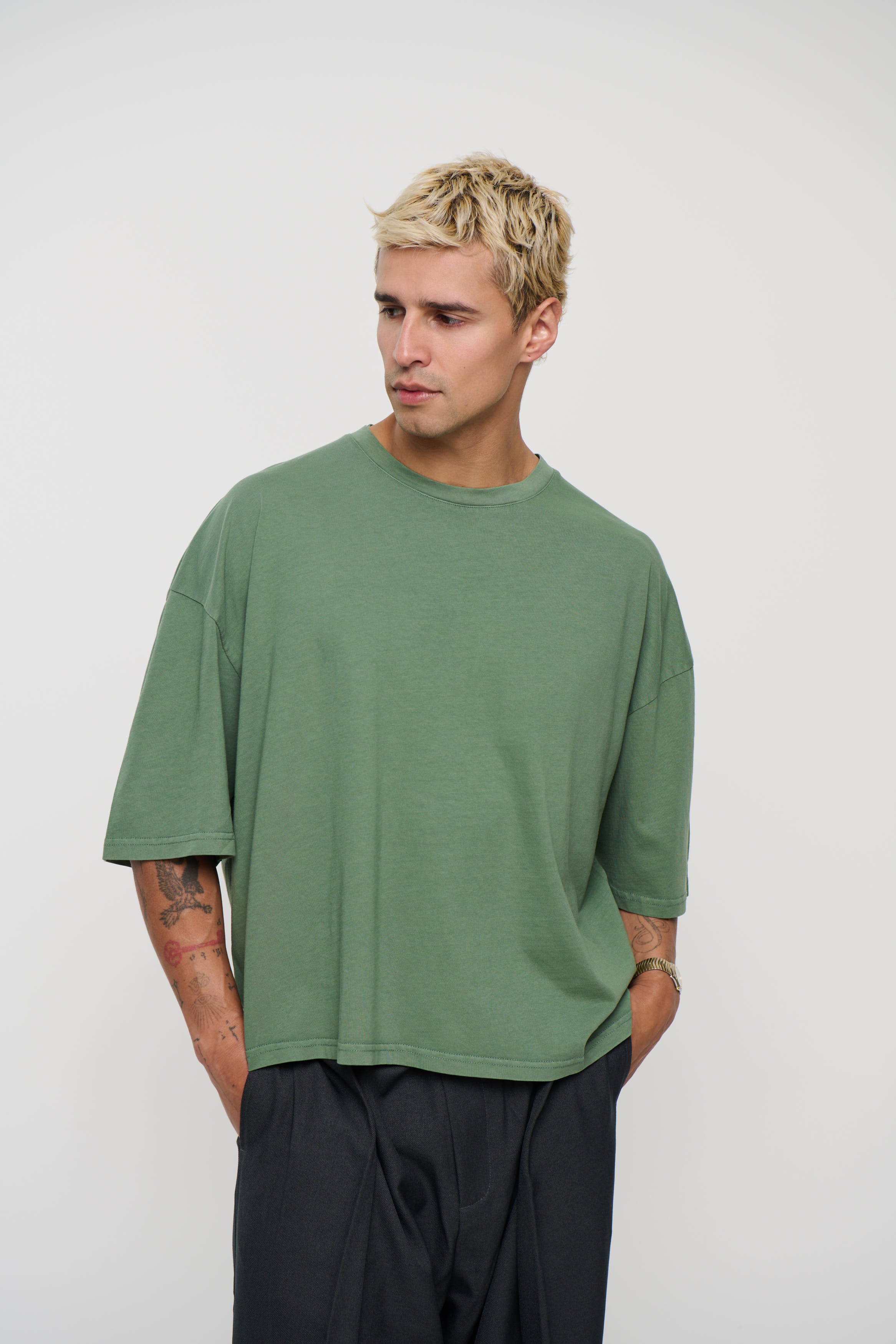NTH Crop Box Tee Pine