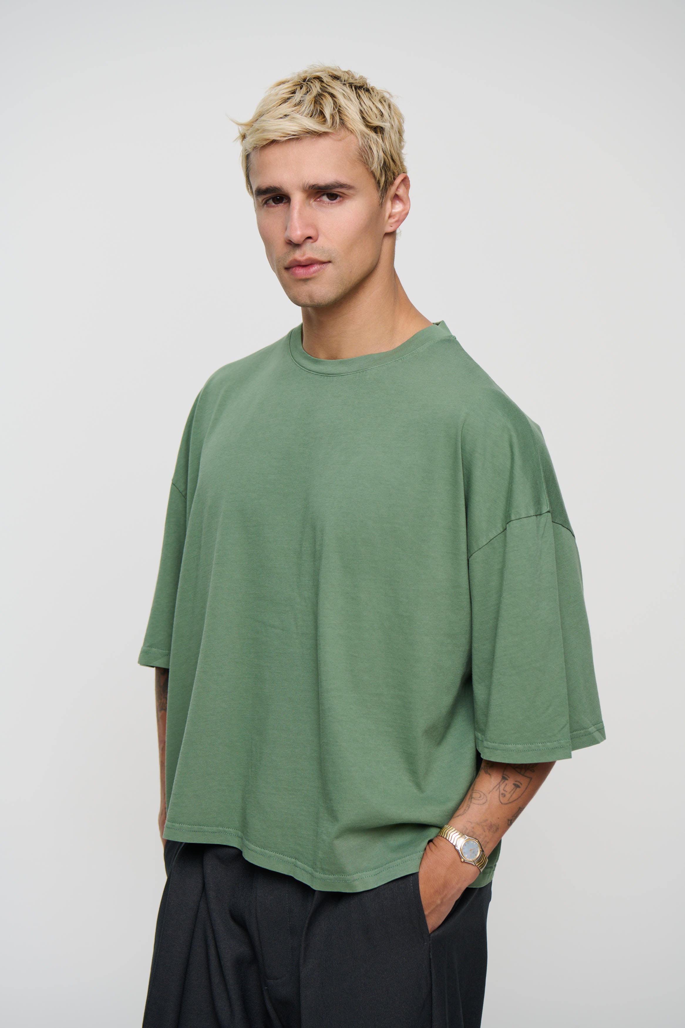 NTH Crop Box Tee Pine
