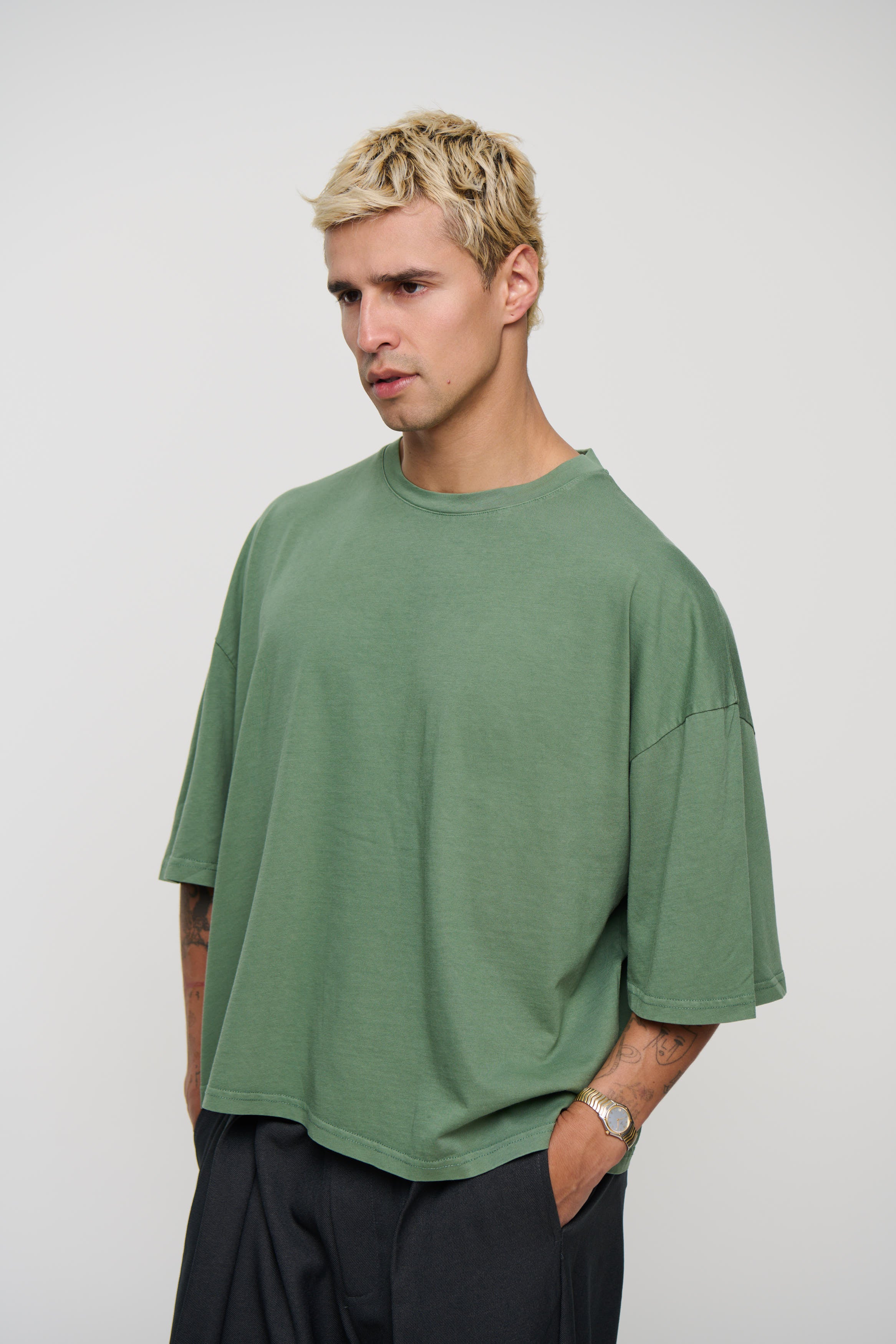 NTH Crop Box Tee Pine