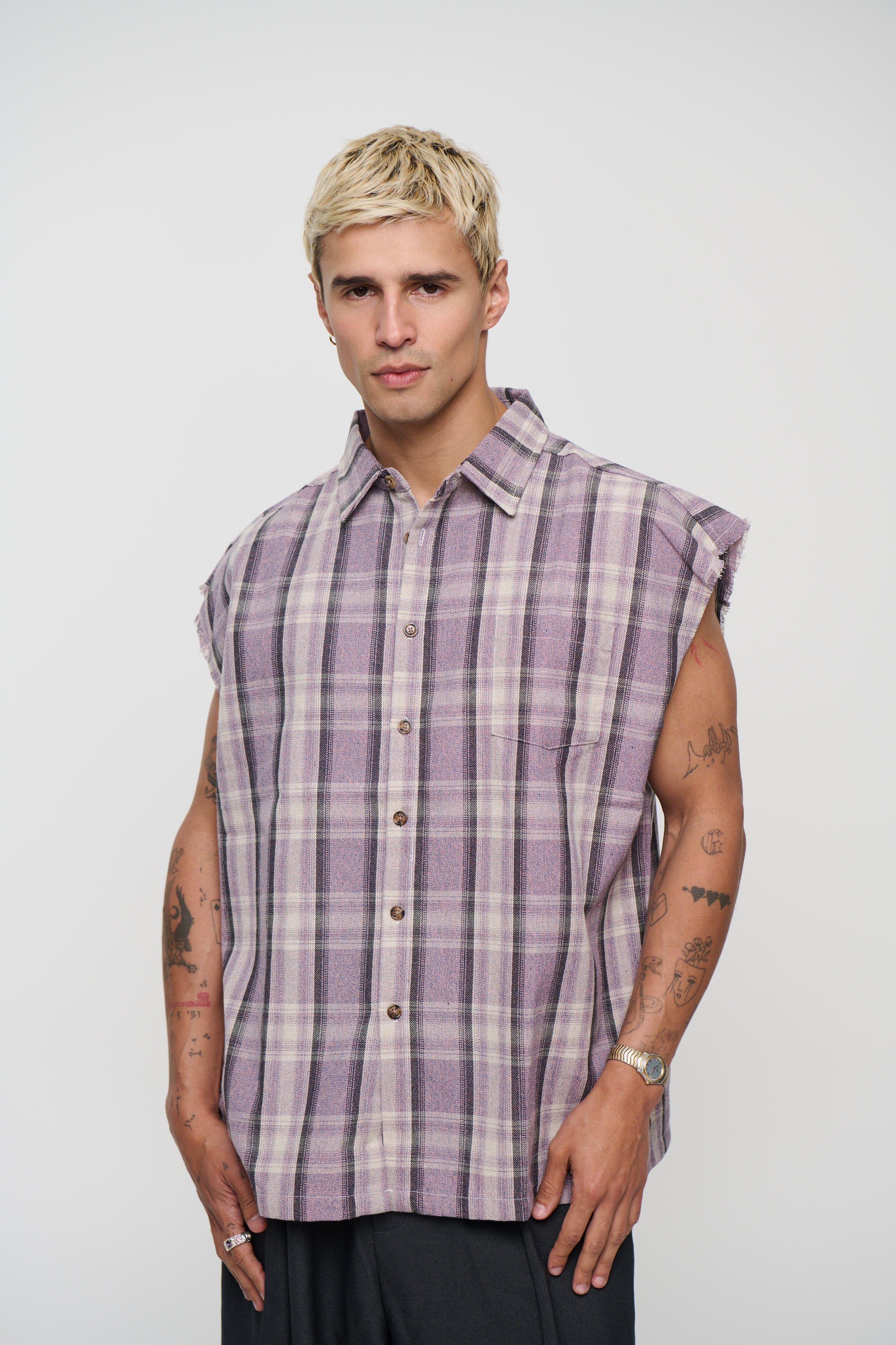 Brooklyn Check Cutoff Lilac