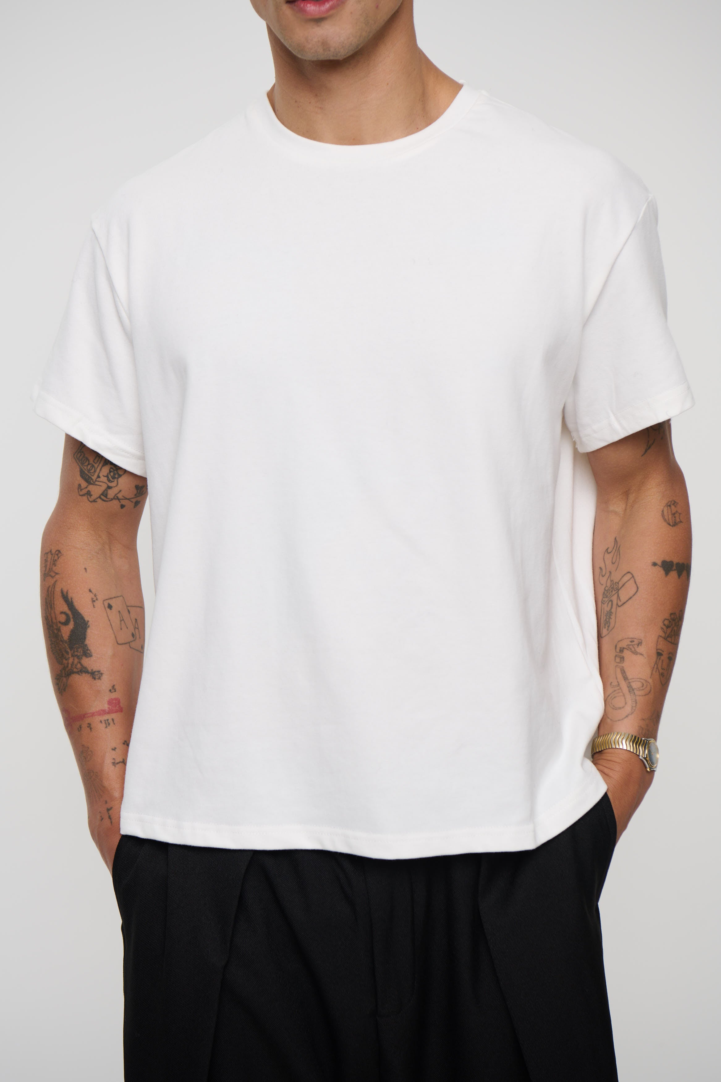 Roland Stretch Tee White