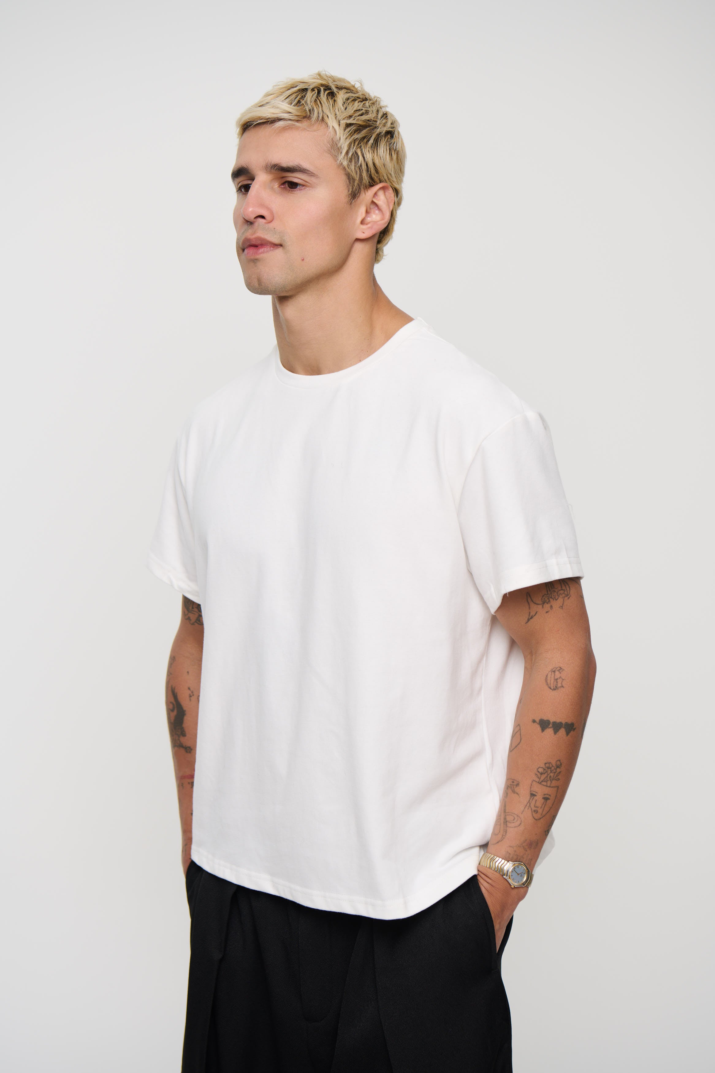 Roland Stretch Tee White