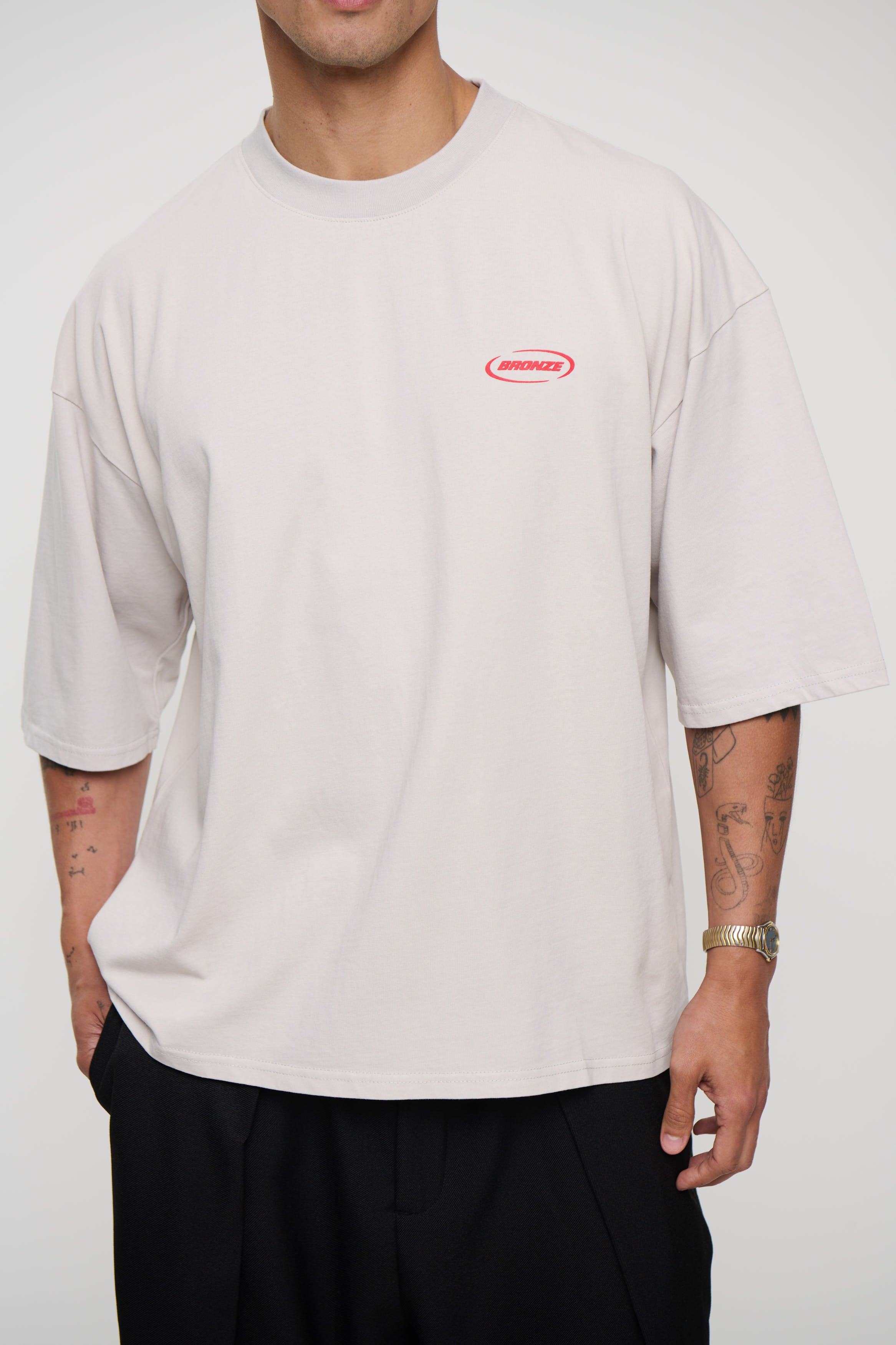 Riley Logo Tee Ivory