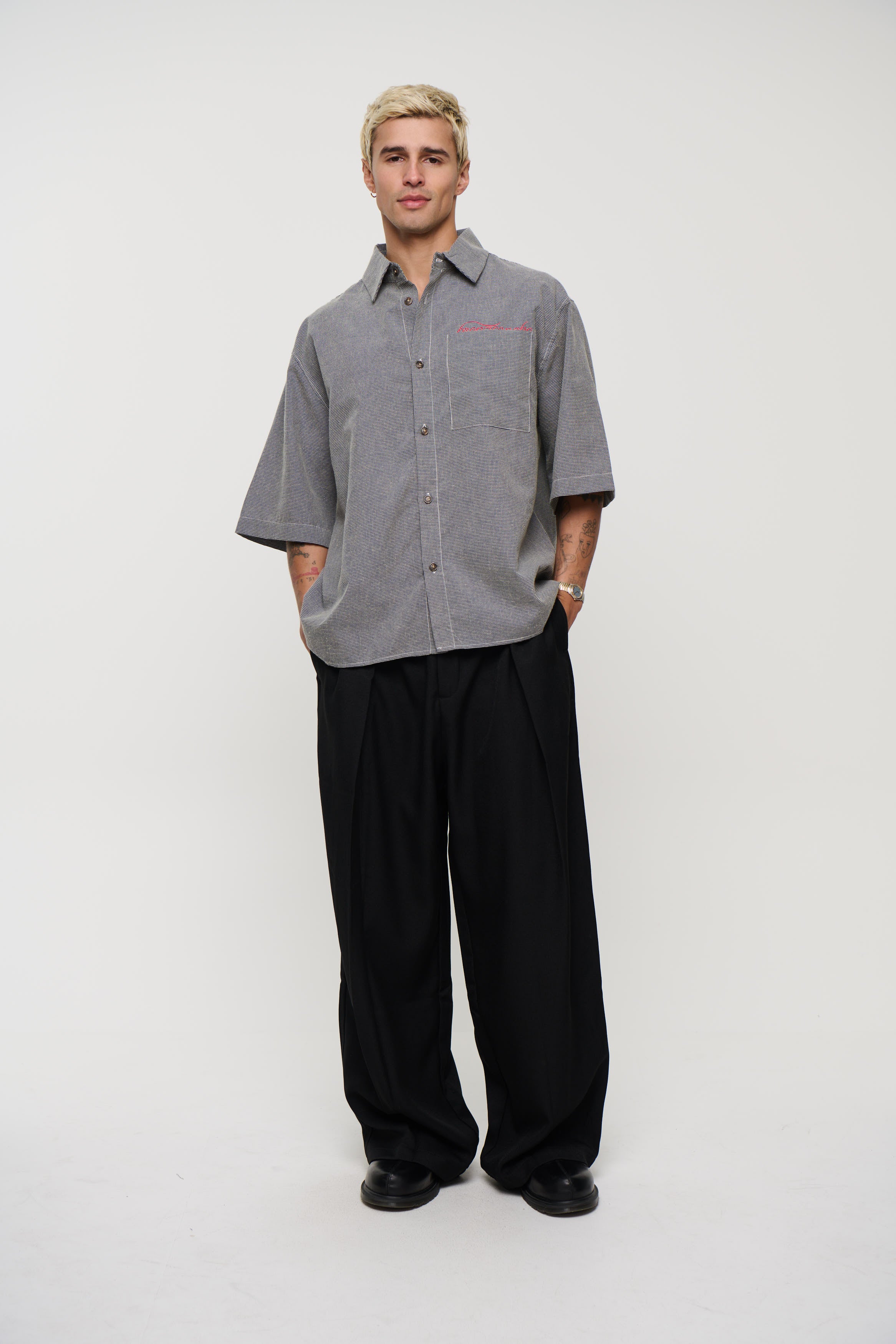 Scott Shirt Check Blue Print