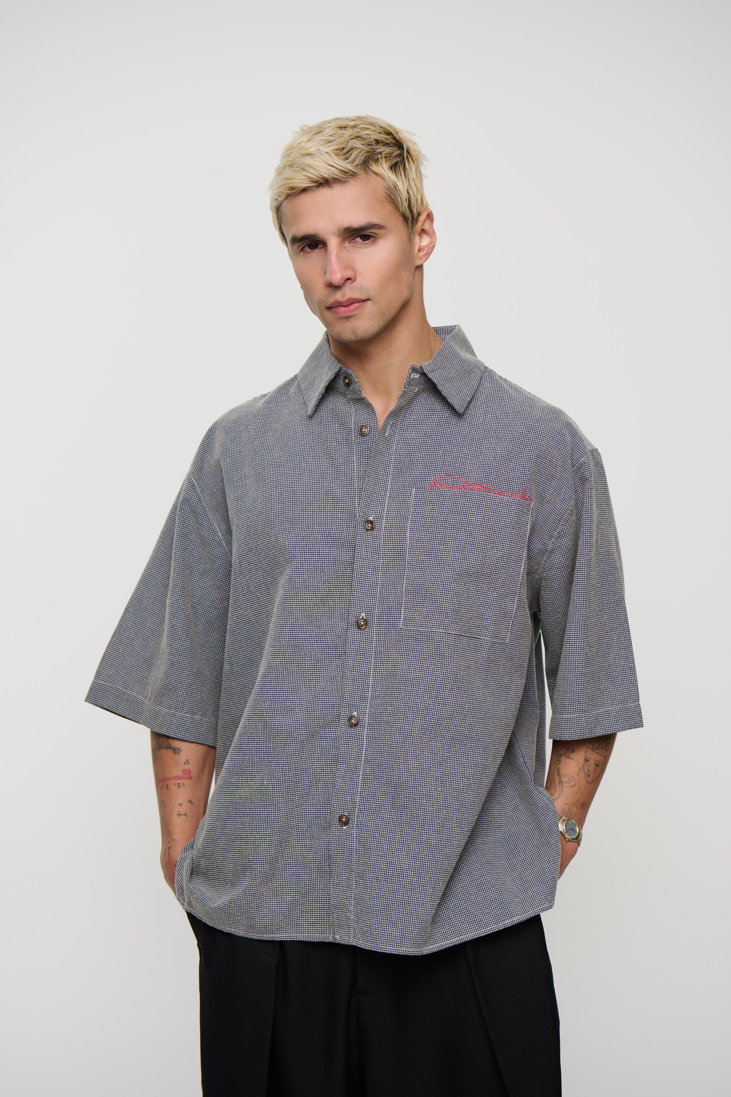 Scott Shirt Check Blue Print