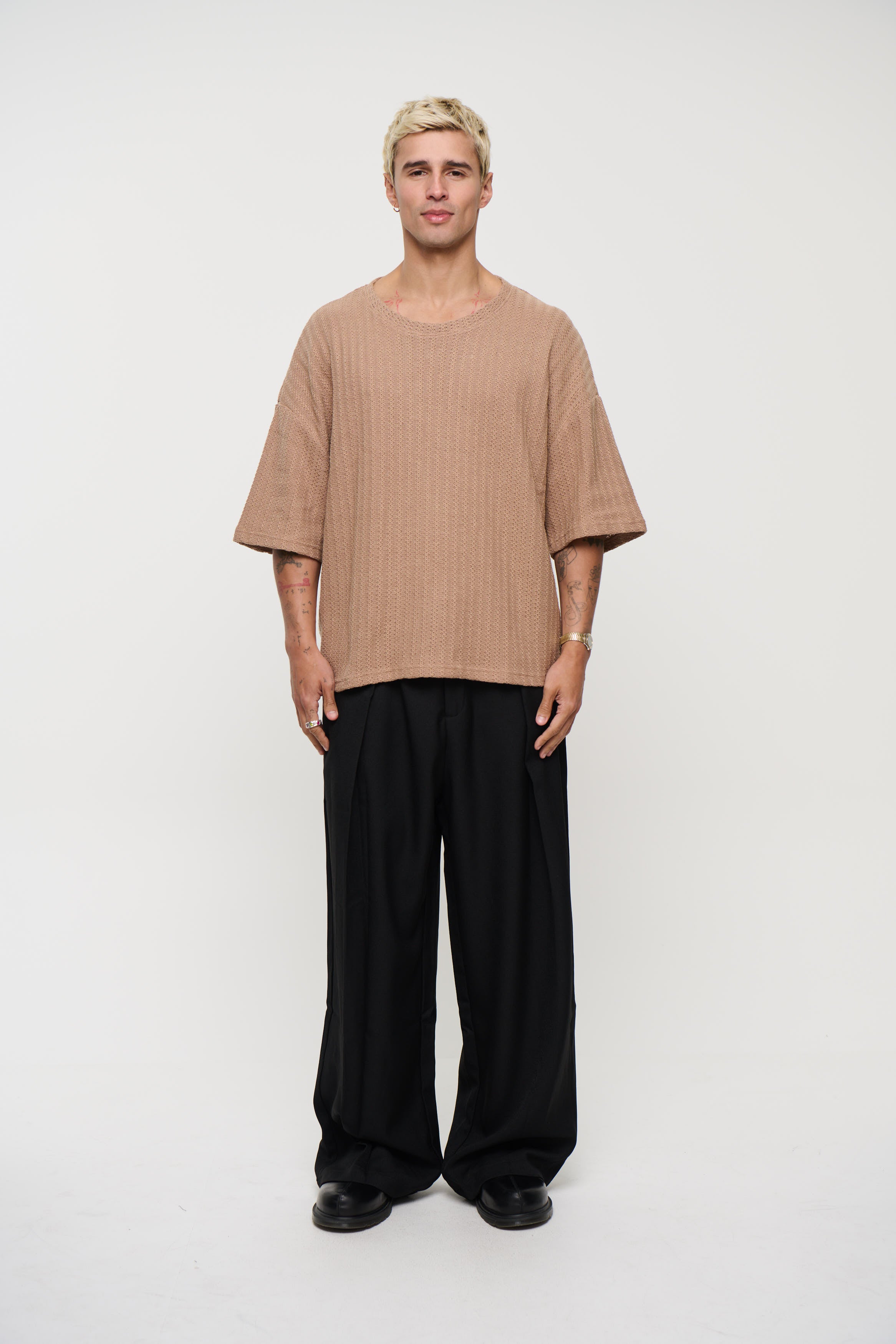 Vinnie Two Thread Stitch Tee Choc