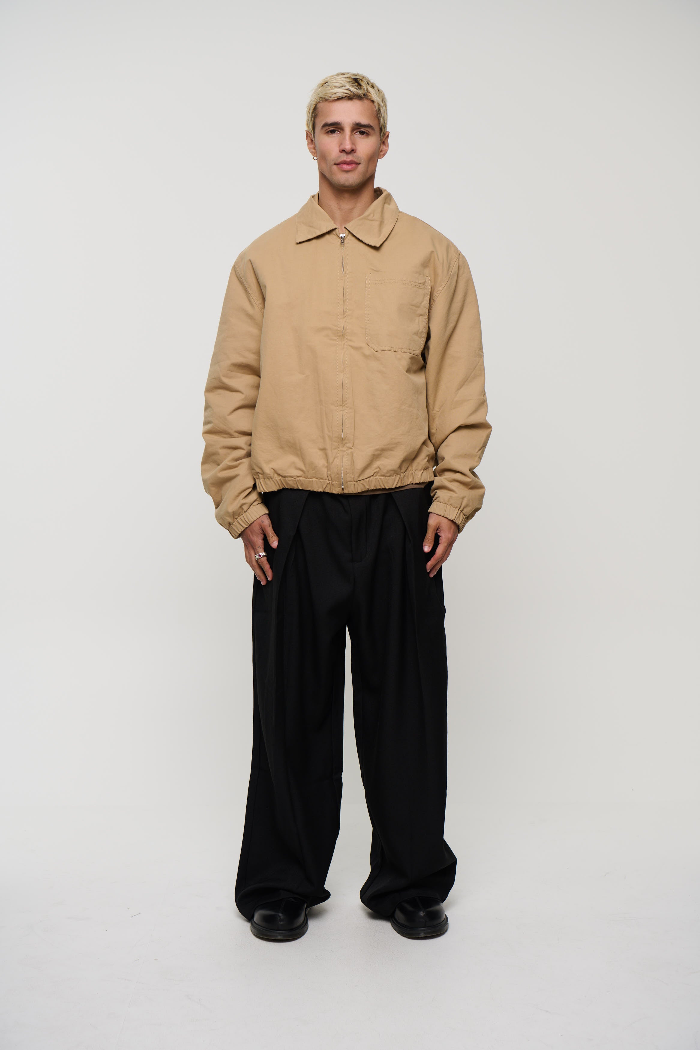 Charlie Soft Cotton Bomber Sand