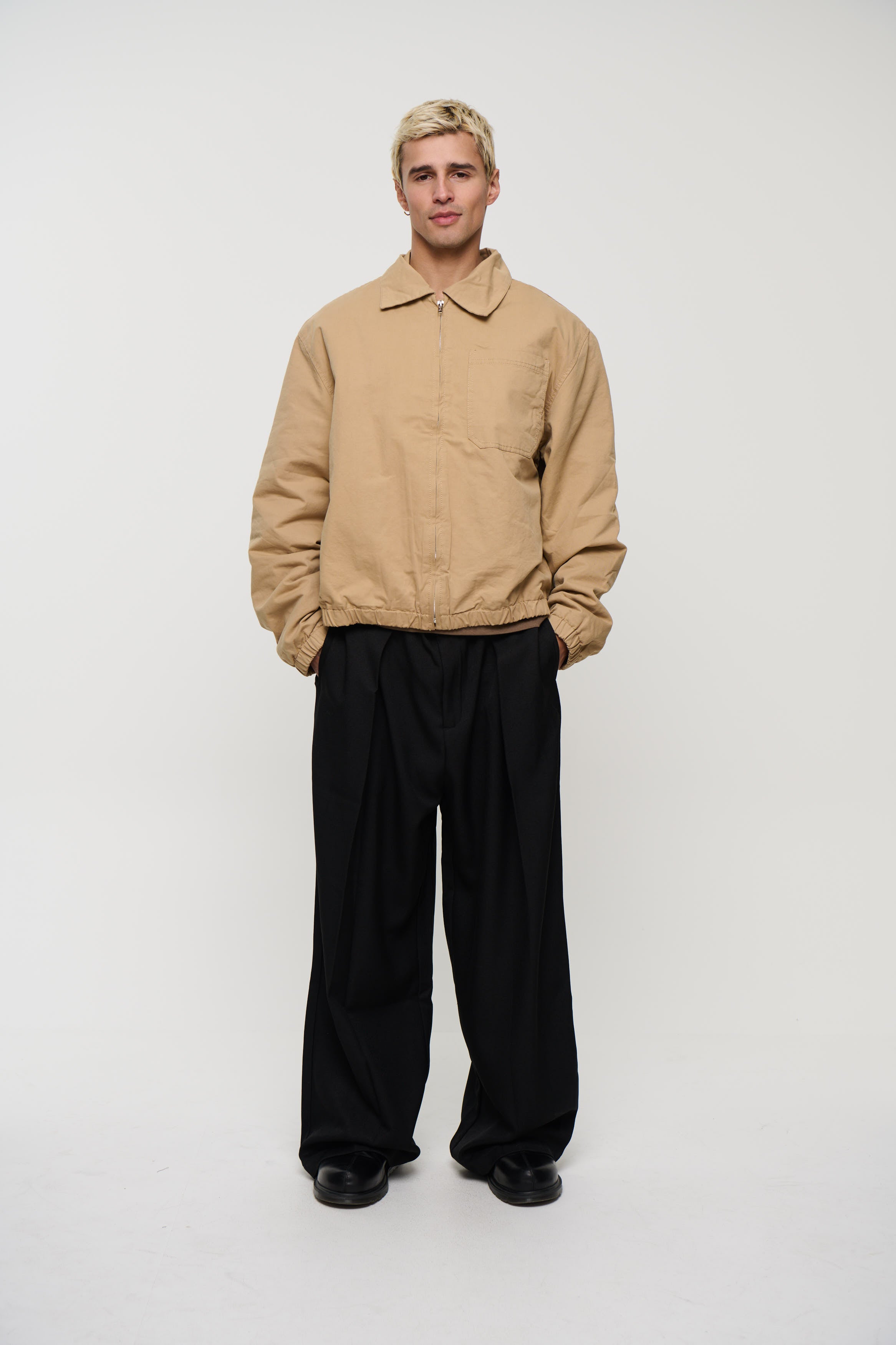 Charlie Soft Cotton Bomber Sand
