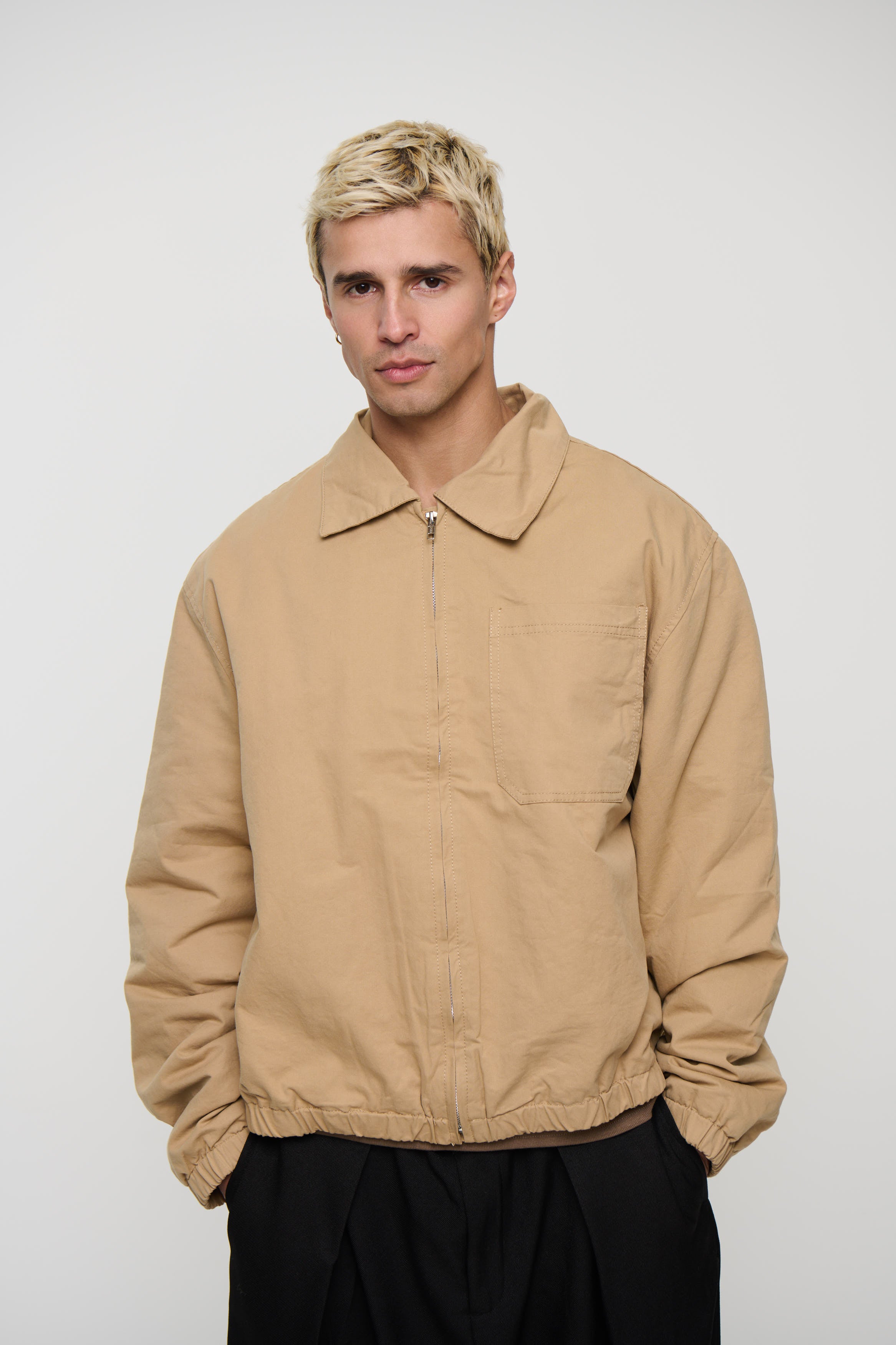 Charlie Soft Cotton Bomber Sand