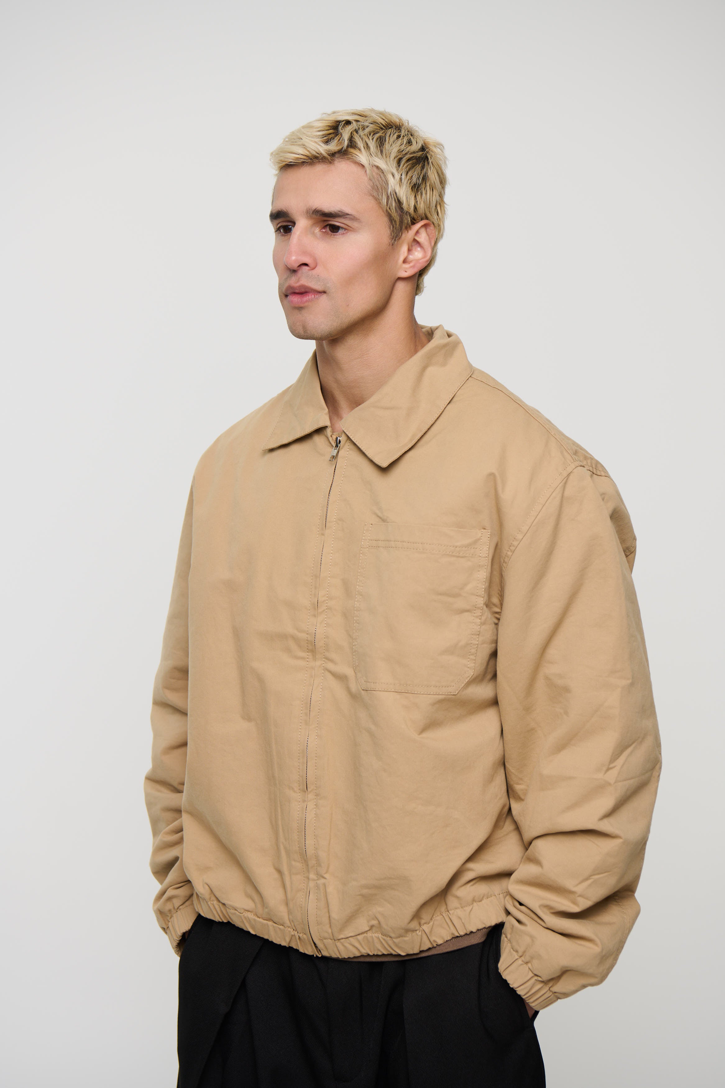 Charlie Soft Cotton Bomber Sand