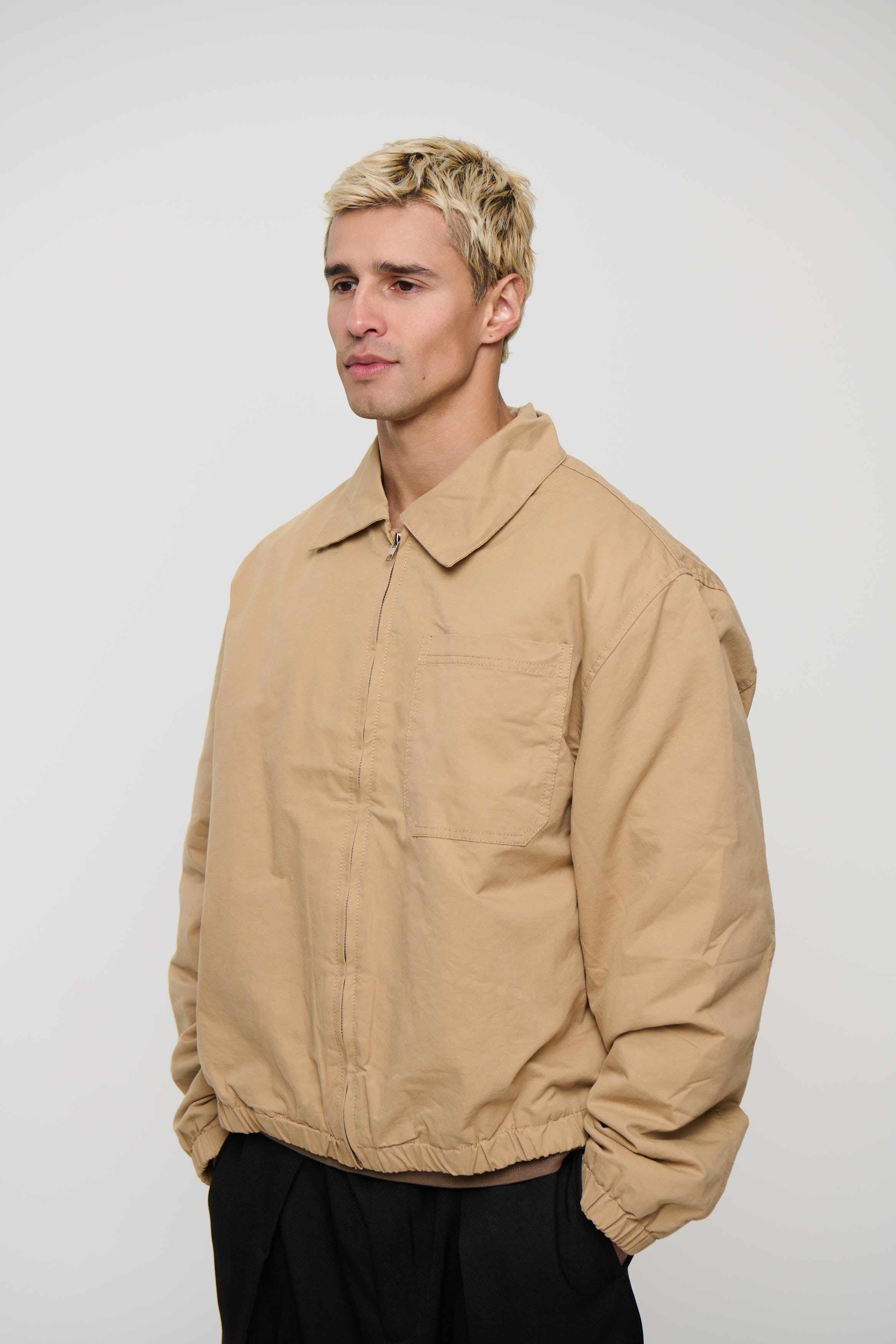 Charlie Soft Cotton Bomber Sand
