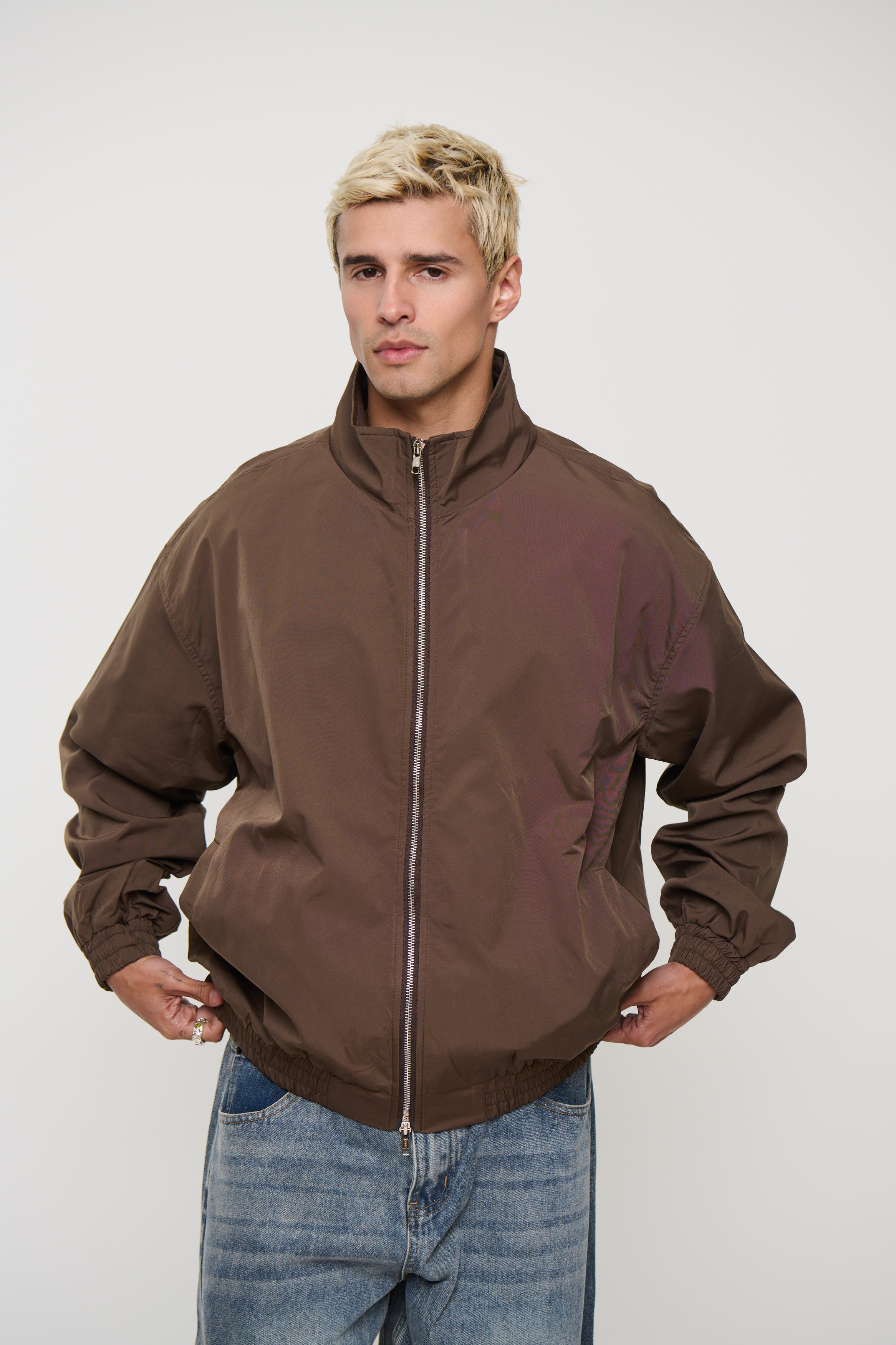 Collar Zip Jacket Choc