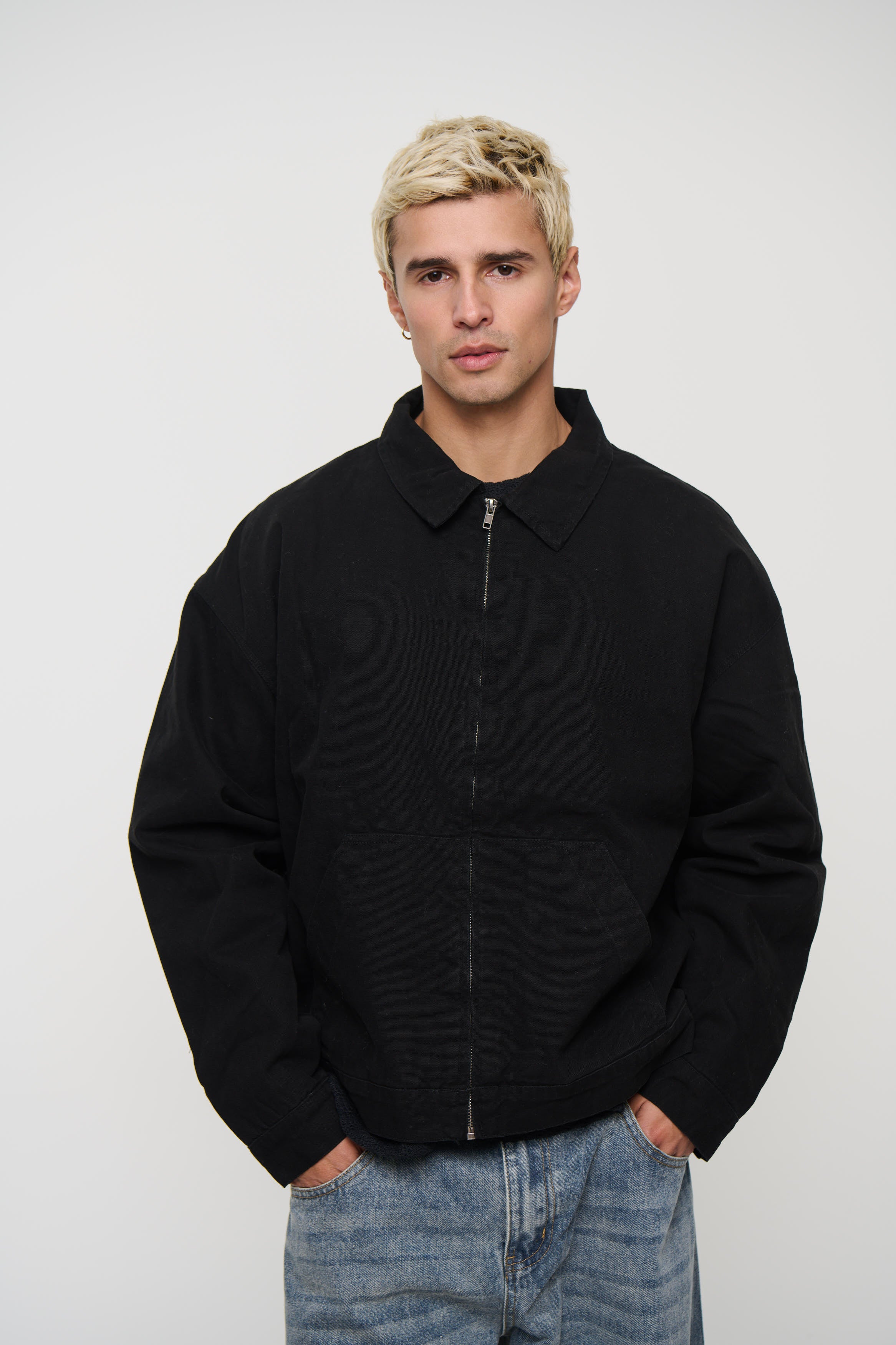 Collar Lined Jacket Black