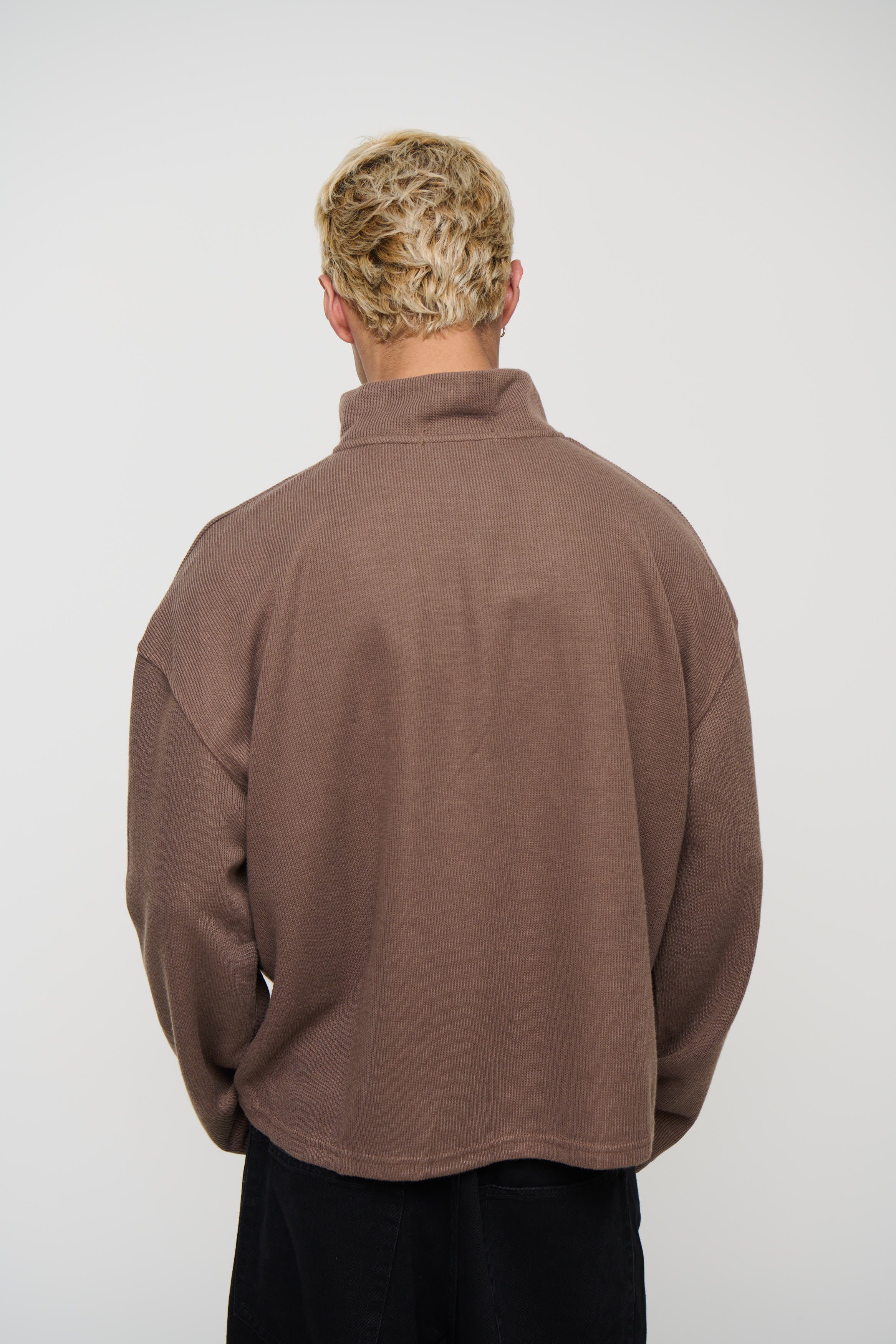 Sampson Half Zip Sweater Choc
