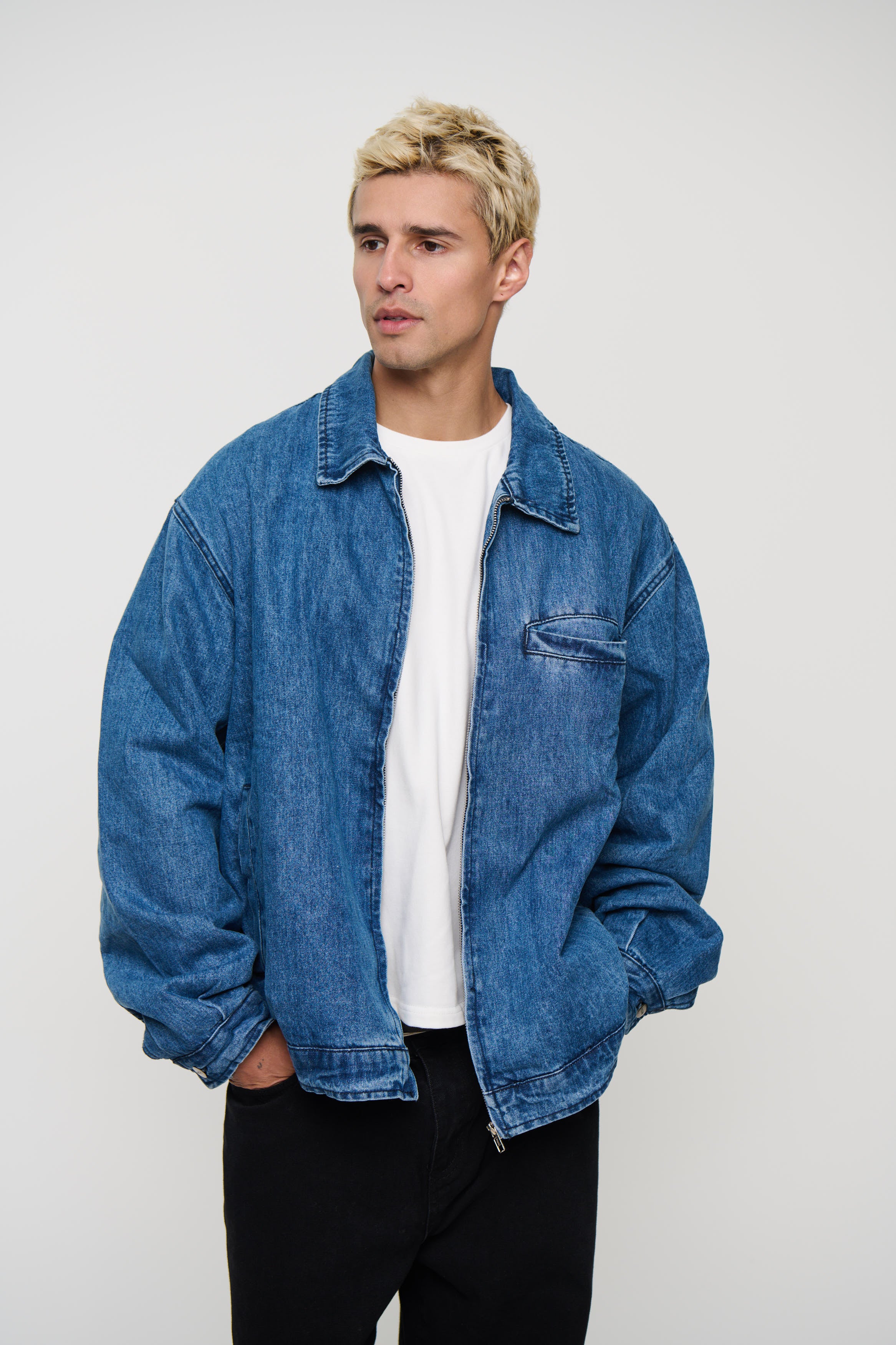NTH Denim Lined Jacket Blue