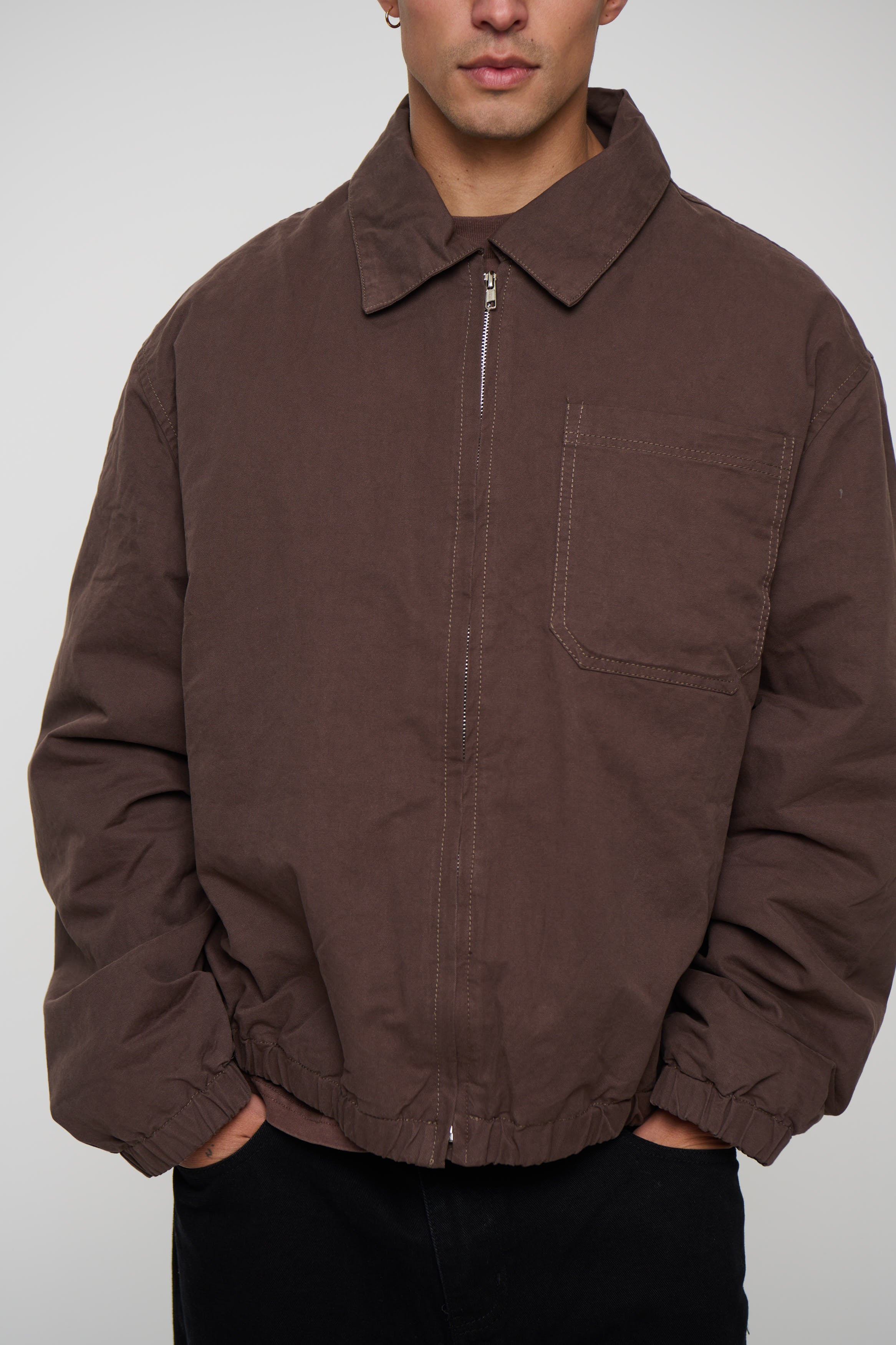 Charlie Soft Cotton Bomber Choc