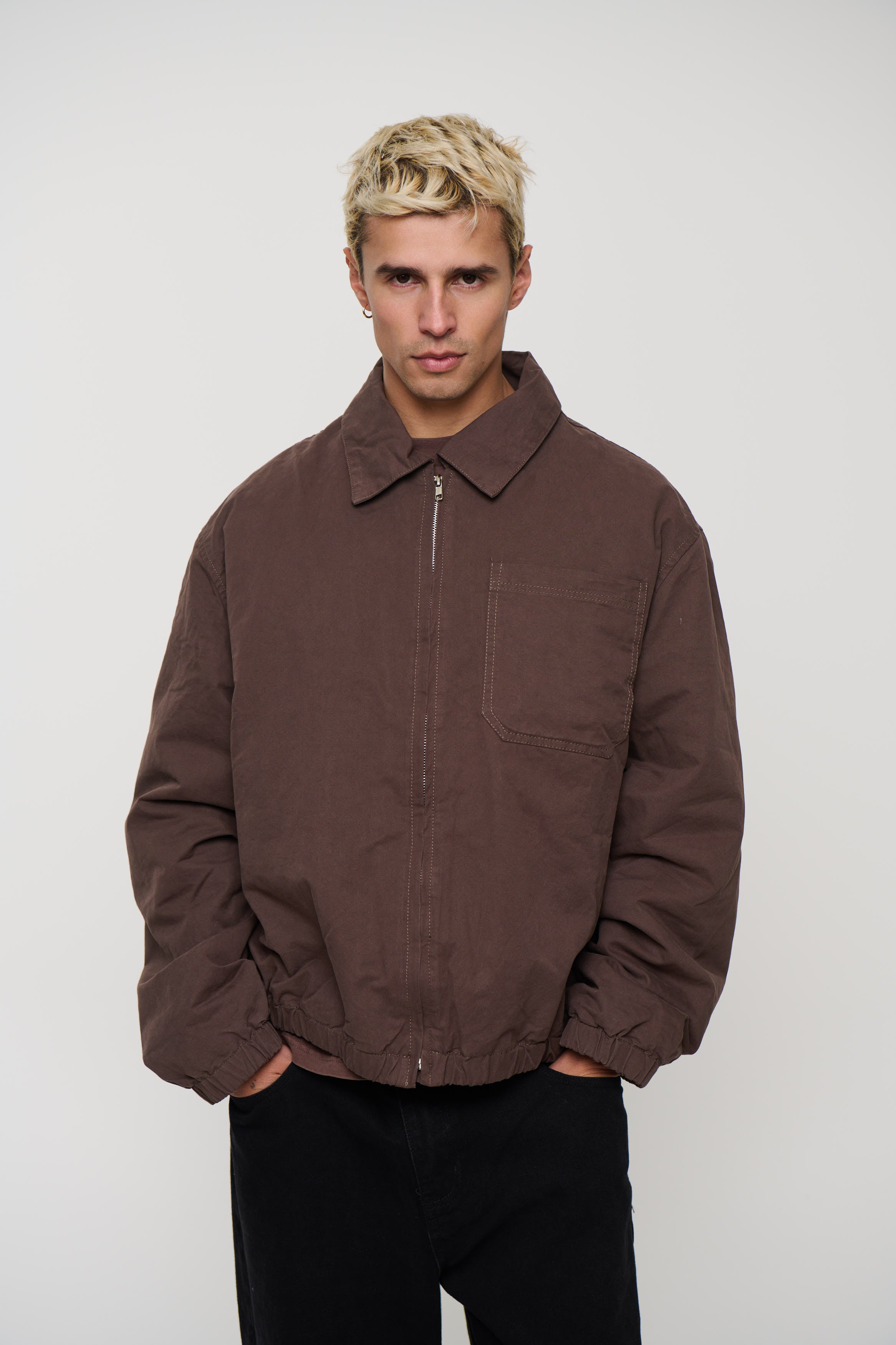 Charlie Soft Cotton Bomber Choc