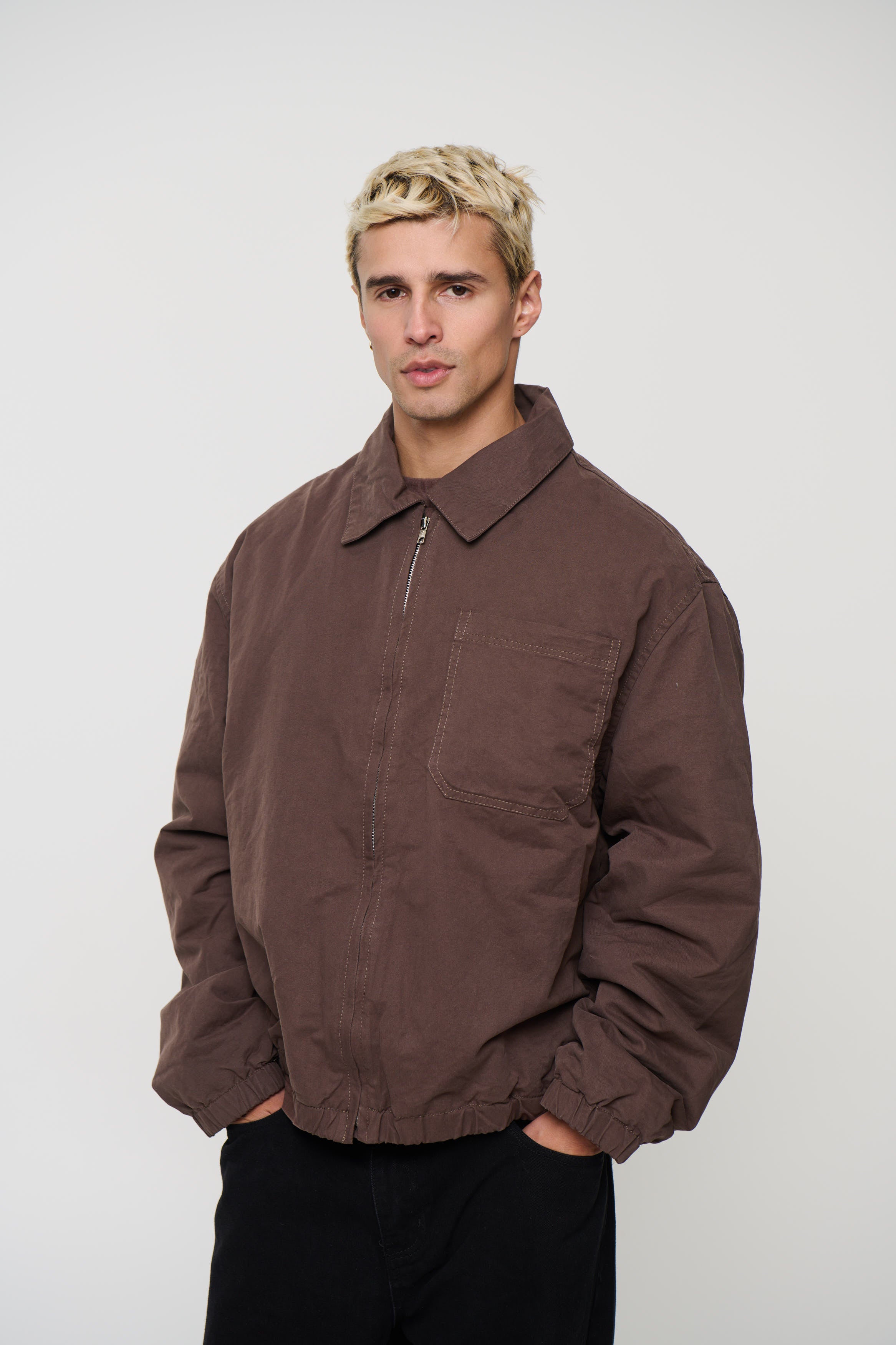 Charlie Soft Cotton Bomber Choc
