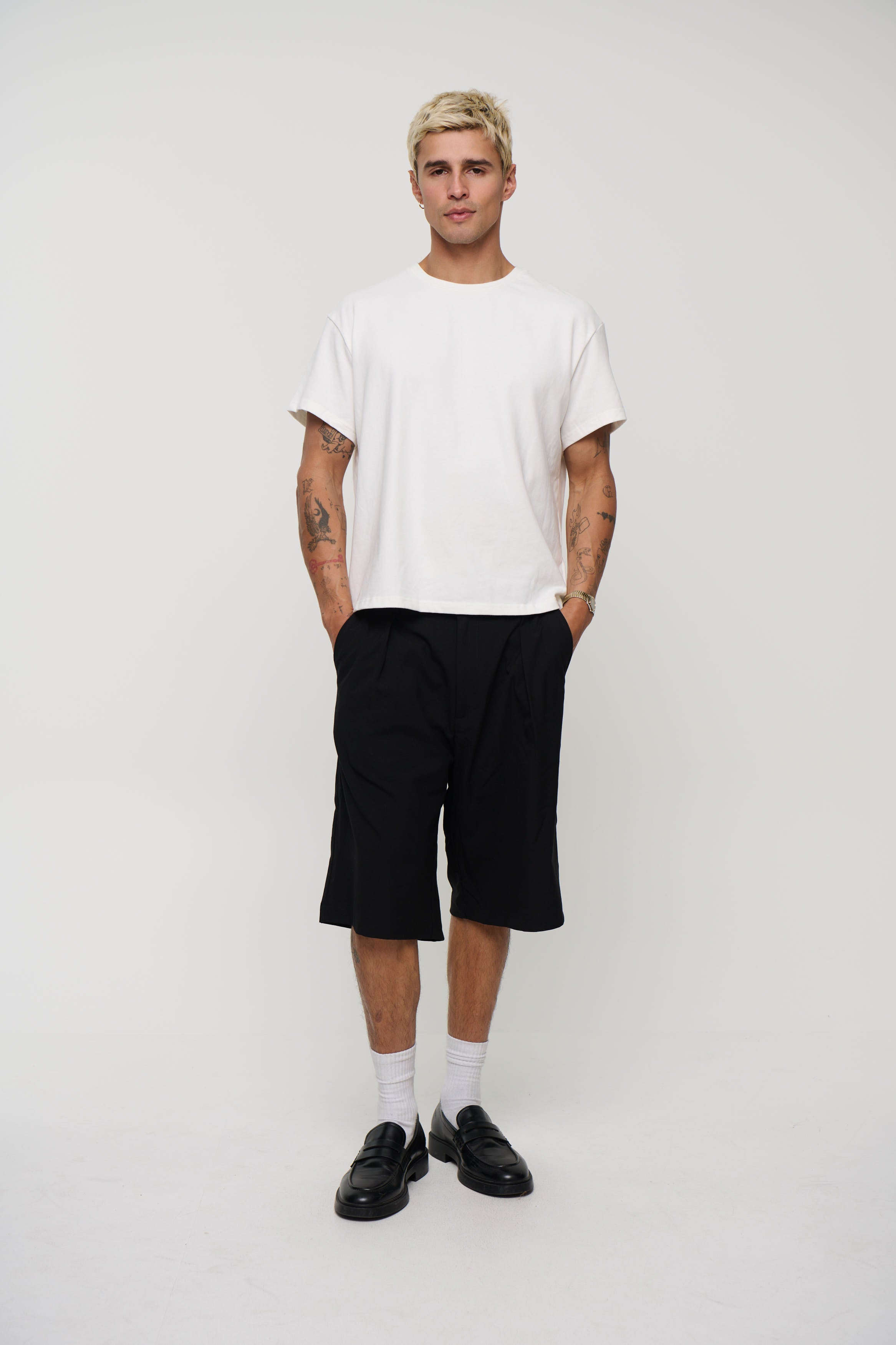 Alex Pleat Jort Black
