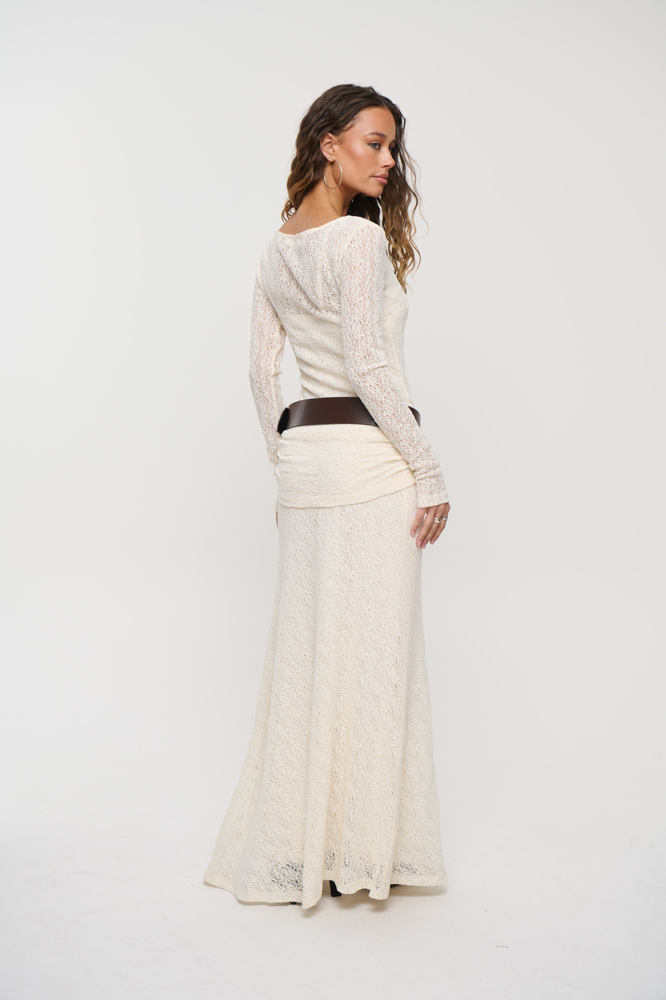 Lotus Maxi Dress Cream
