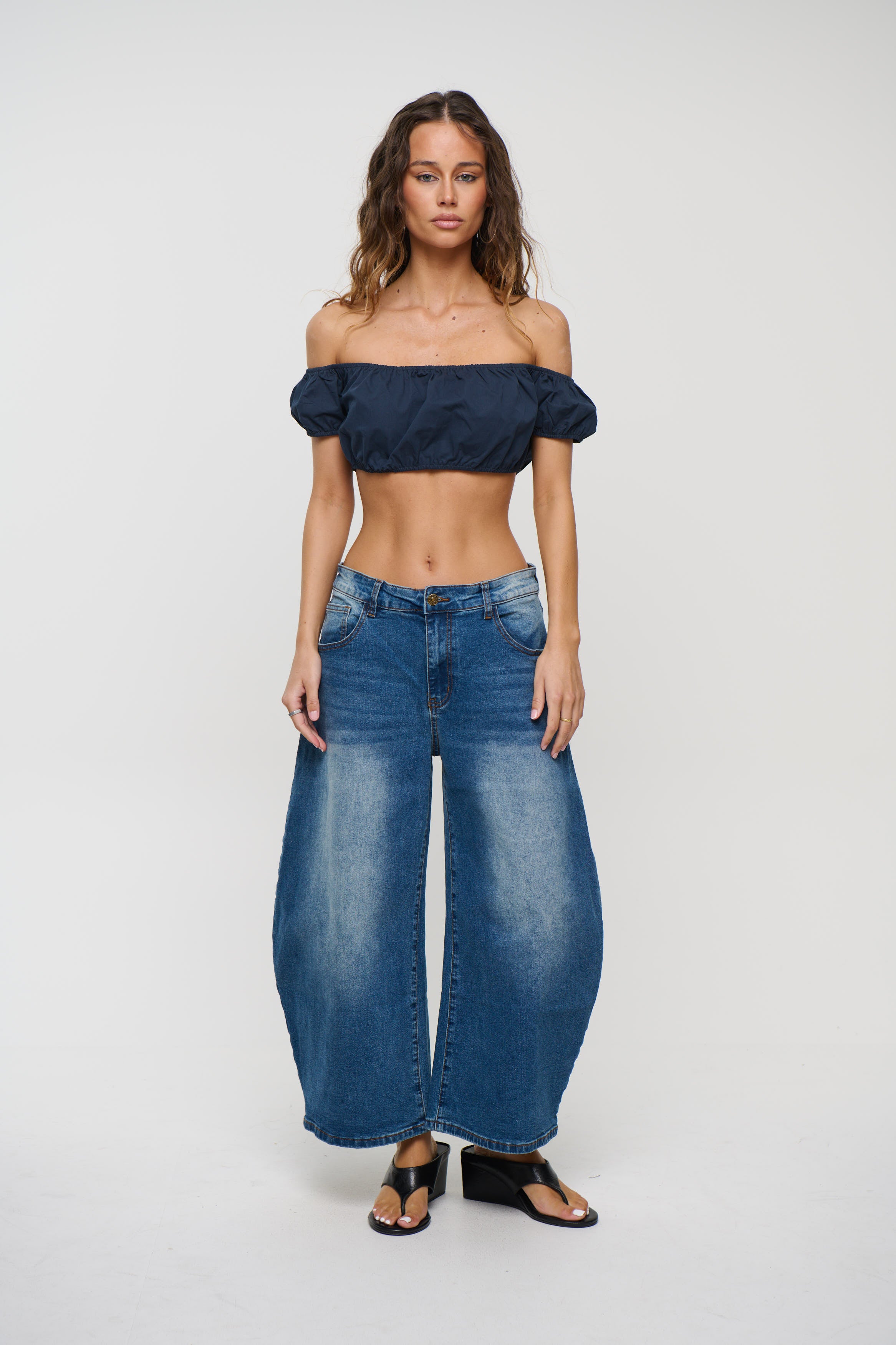 Merci Crop Navy