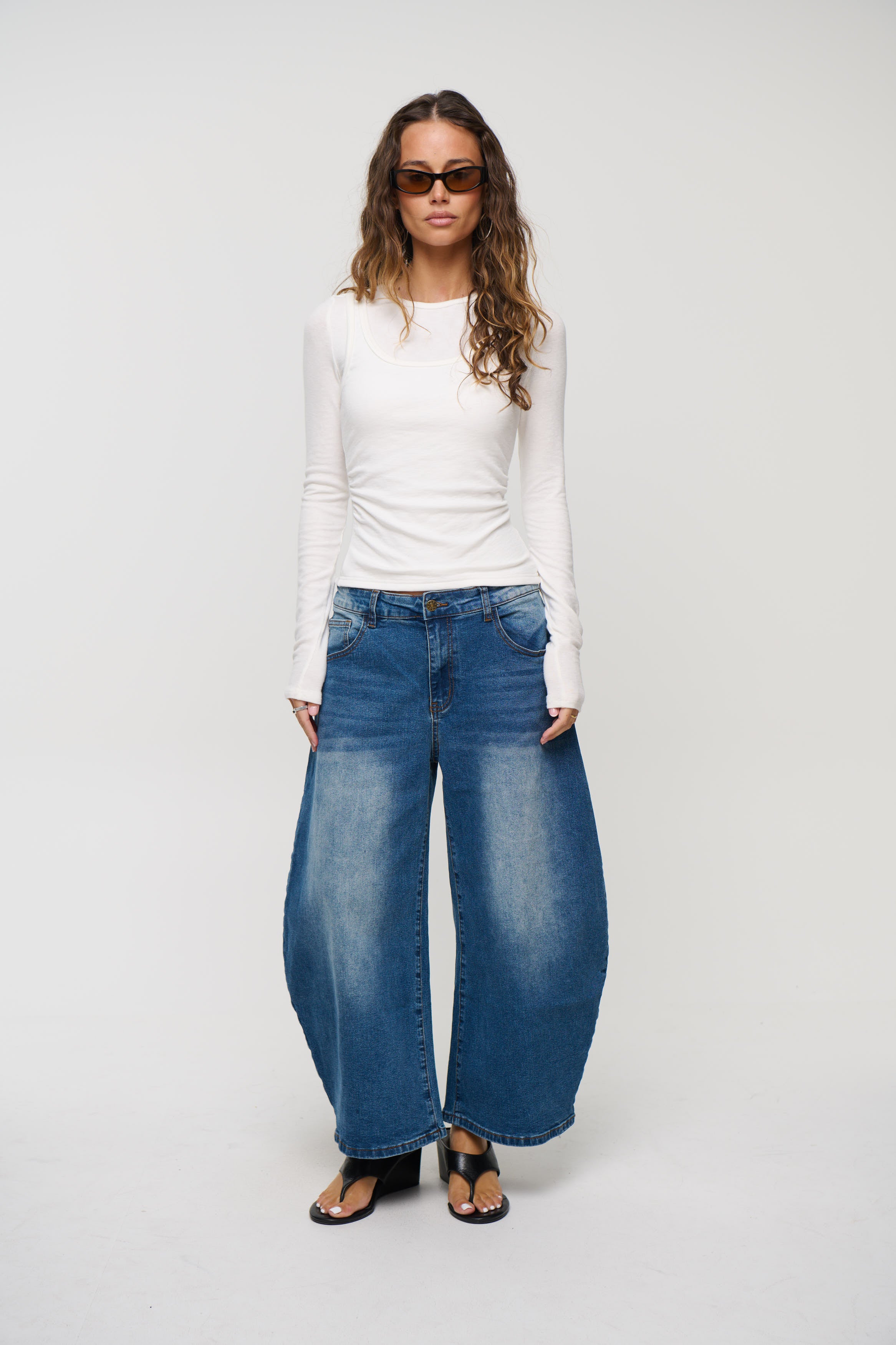 Cristina Layered Long Sleeve White
