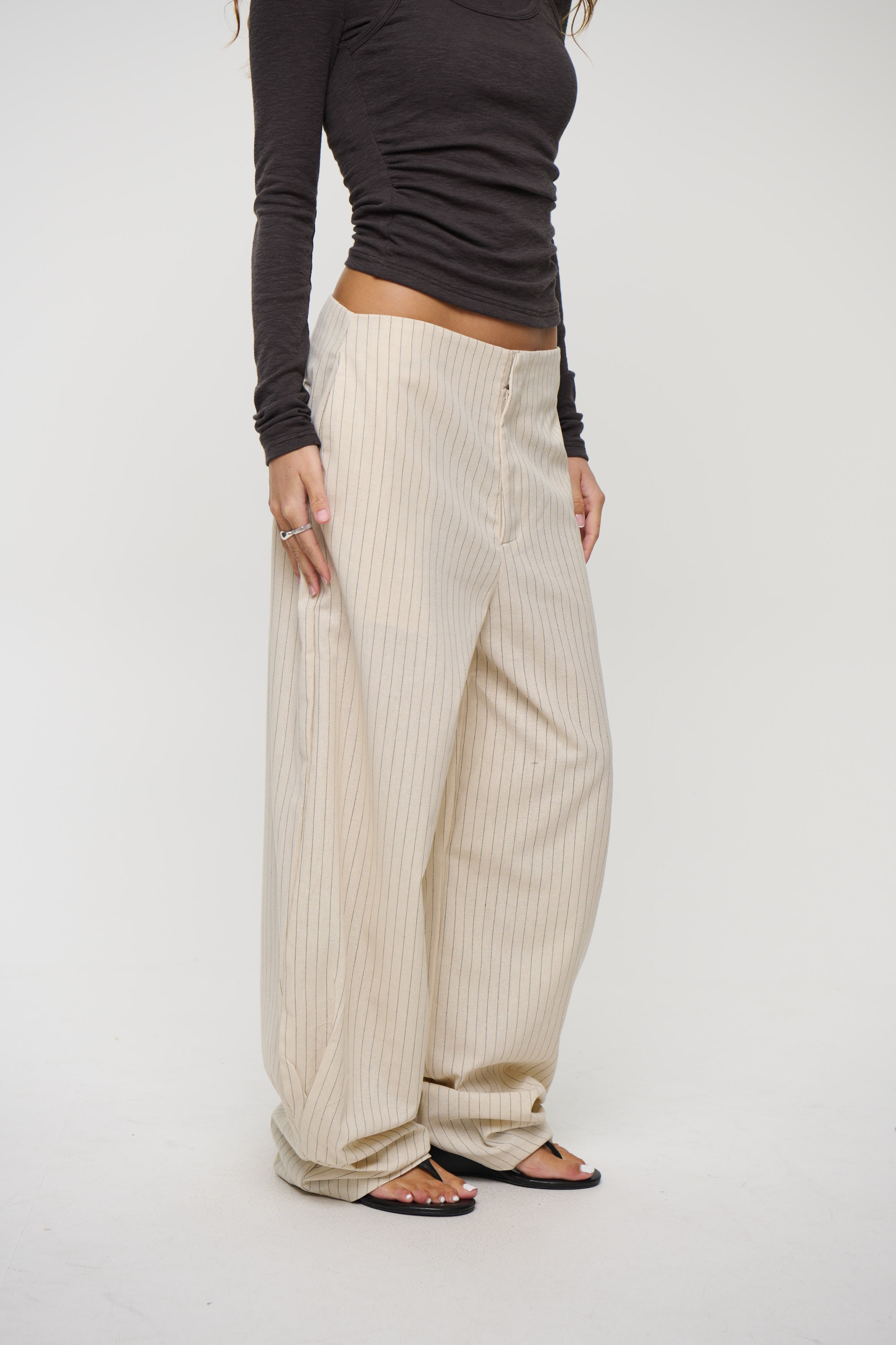 Romley Pinstripe Pant Oat