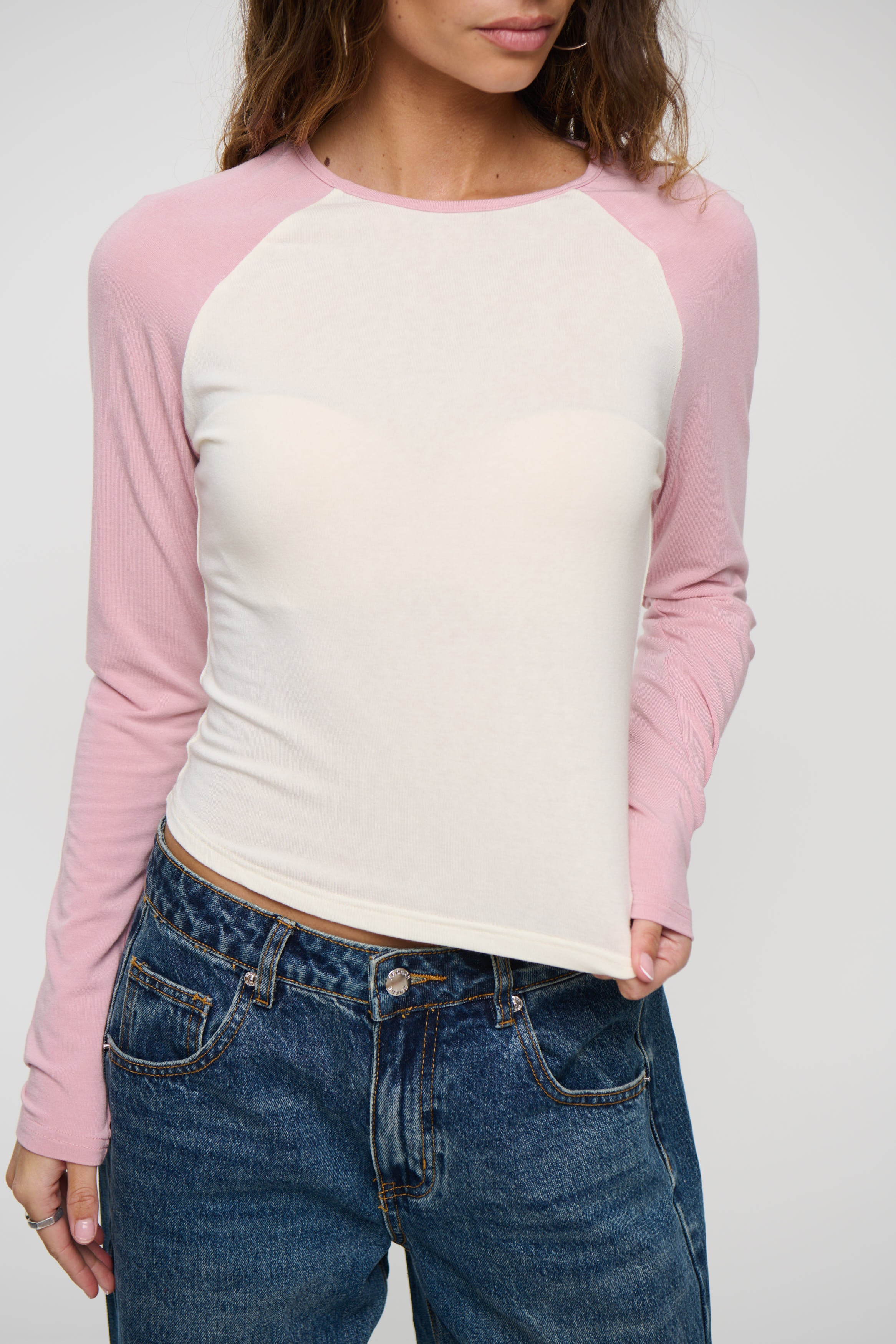 Aluna Long Sleeve Candy/Beige