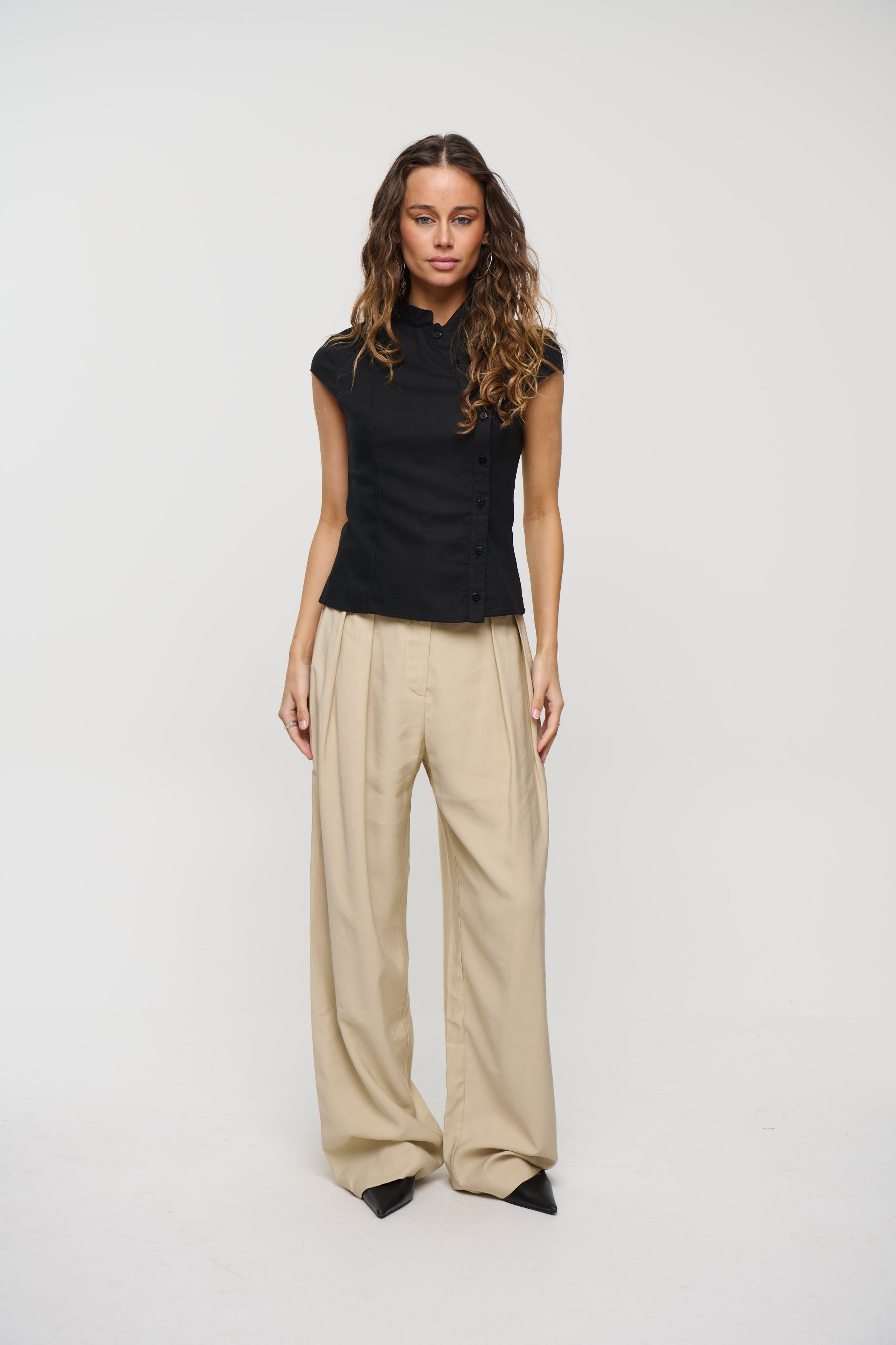 Renay Button Up Black
