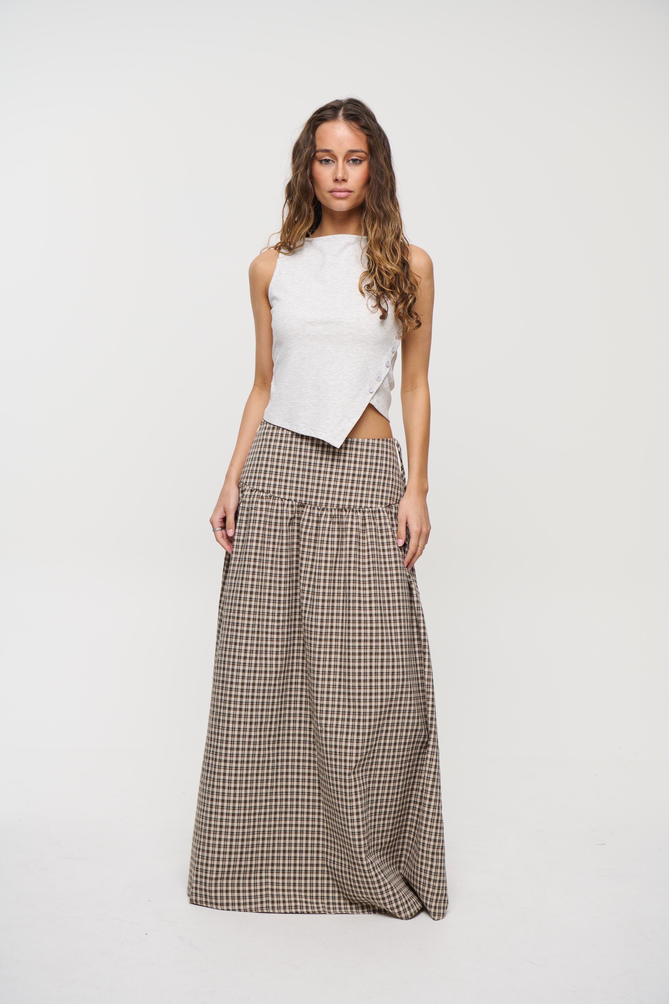 Rylan Maxi Skirt Beige
