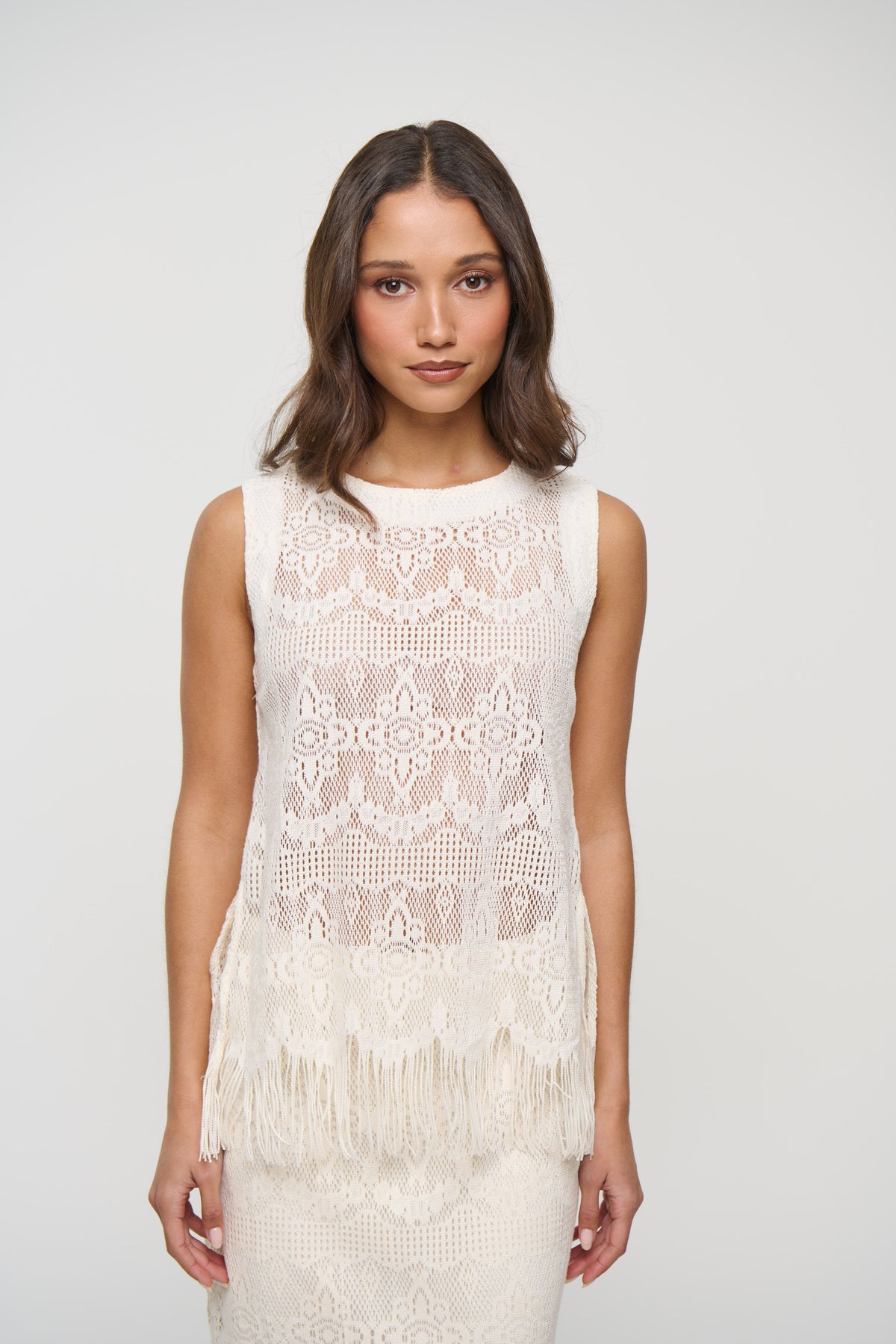 Lissa Lace Top Ivory