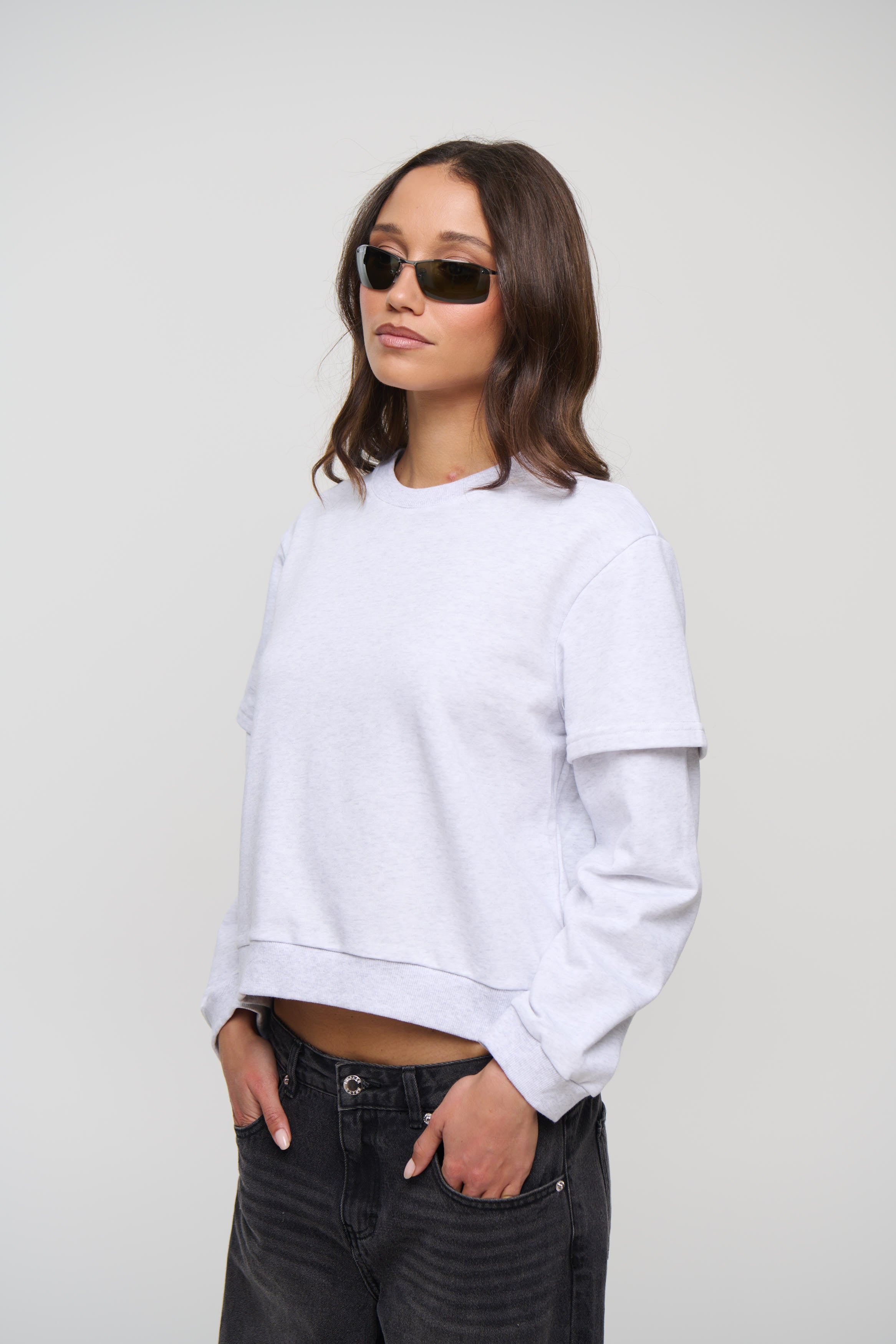 Jazmin Long Sleeve Light Grey