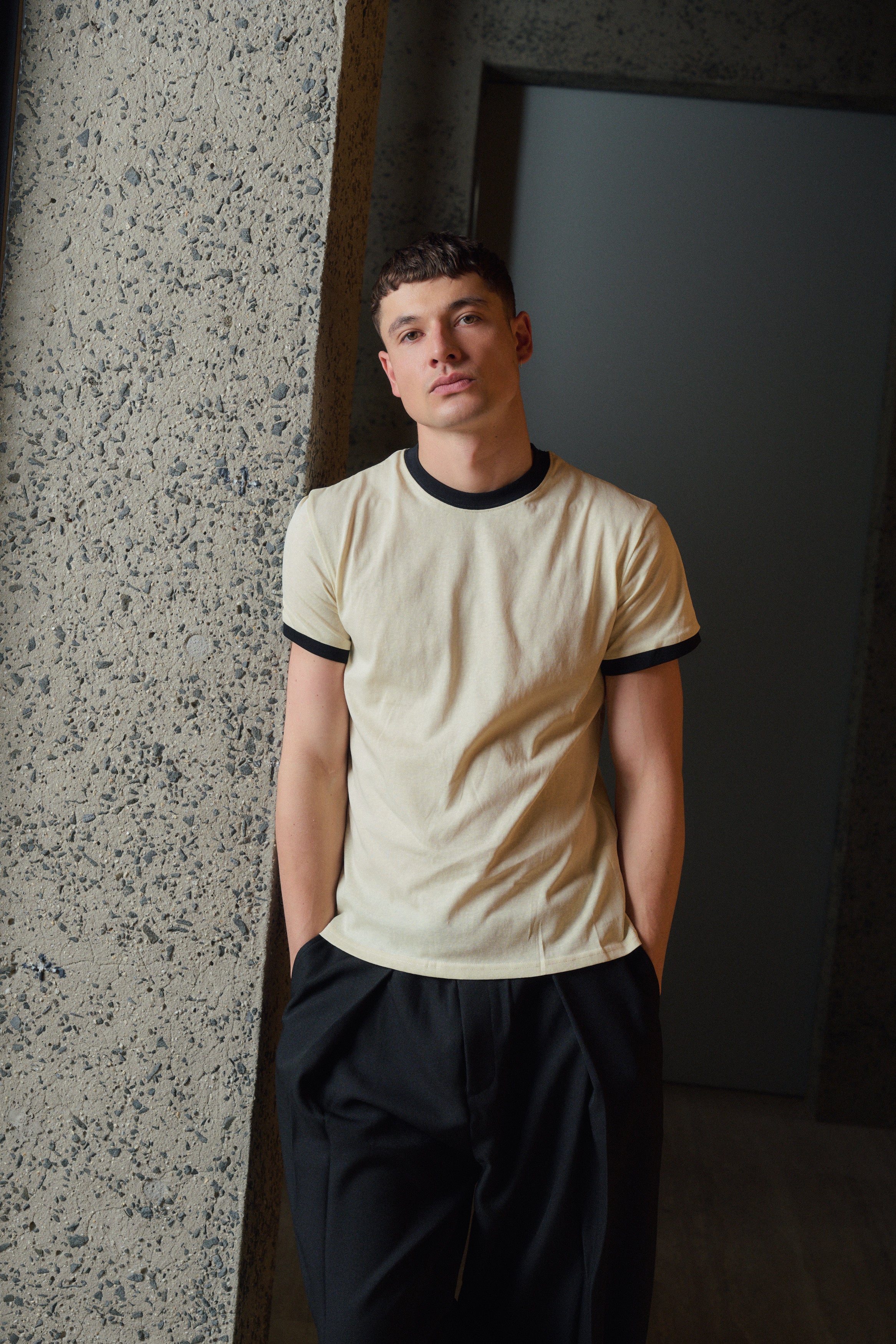Soft Ringer Tee Off White