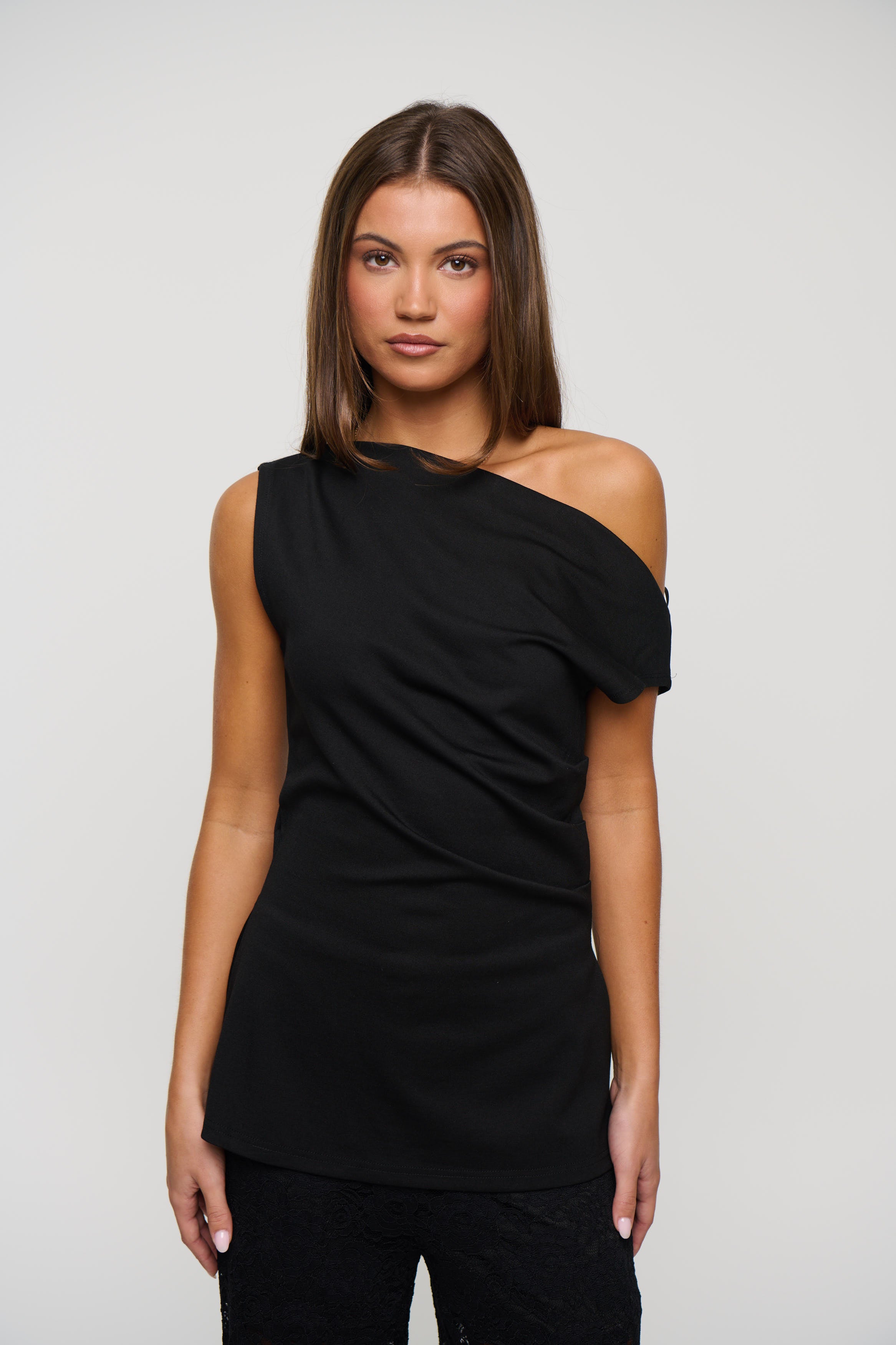 Laguna Asymmetrical Top Black
