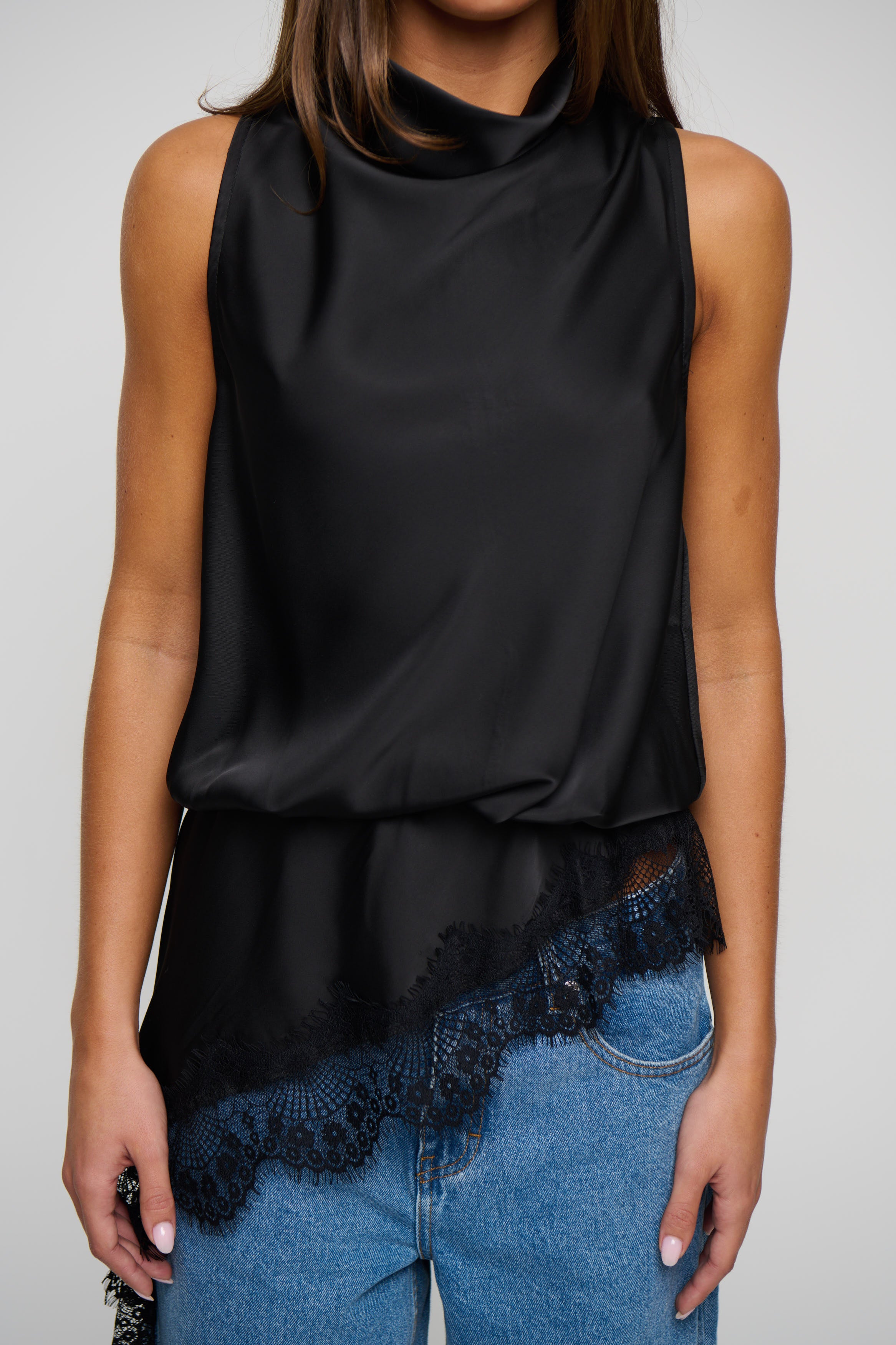 Prue Lace Top Black