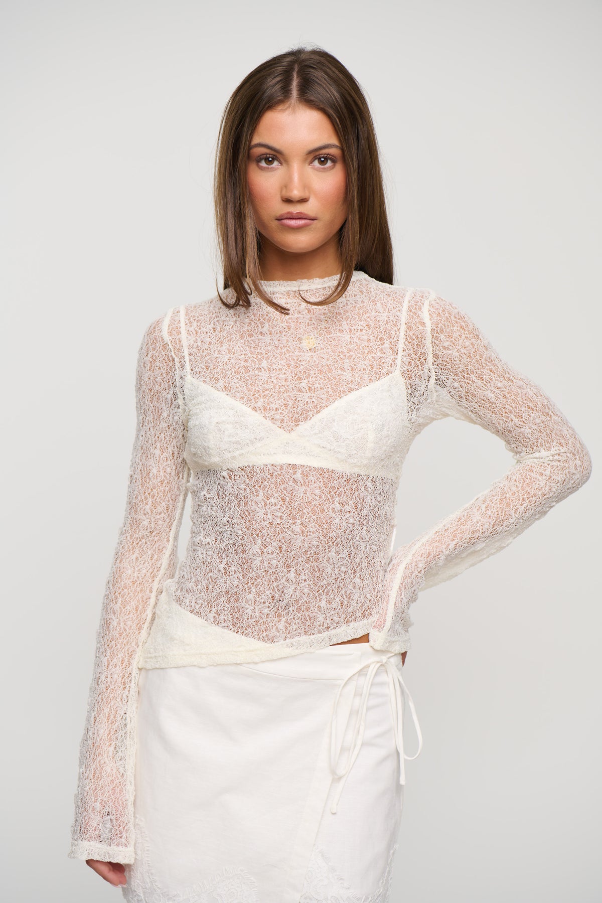 Elia Lace Top Cream